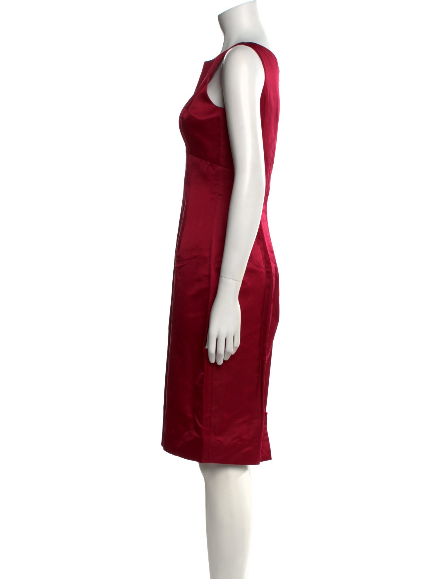 Amsale Bateau Neckline Knee-Length Dress