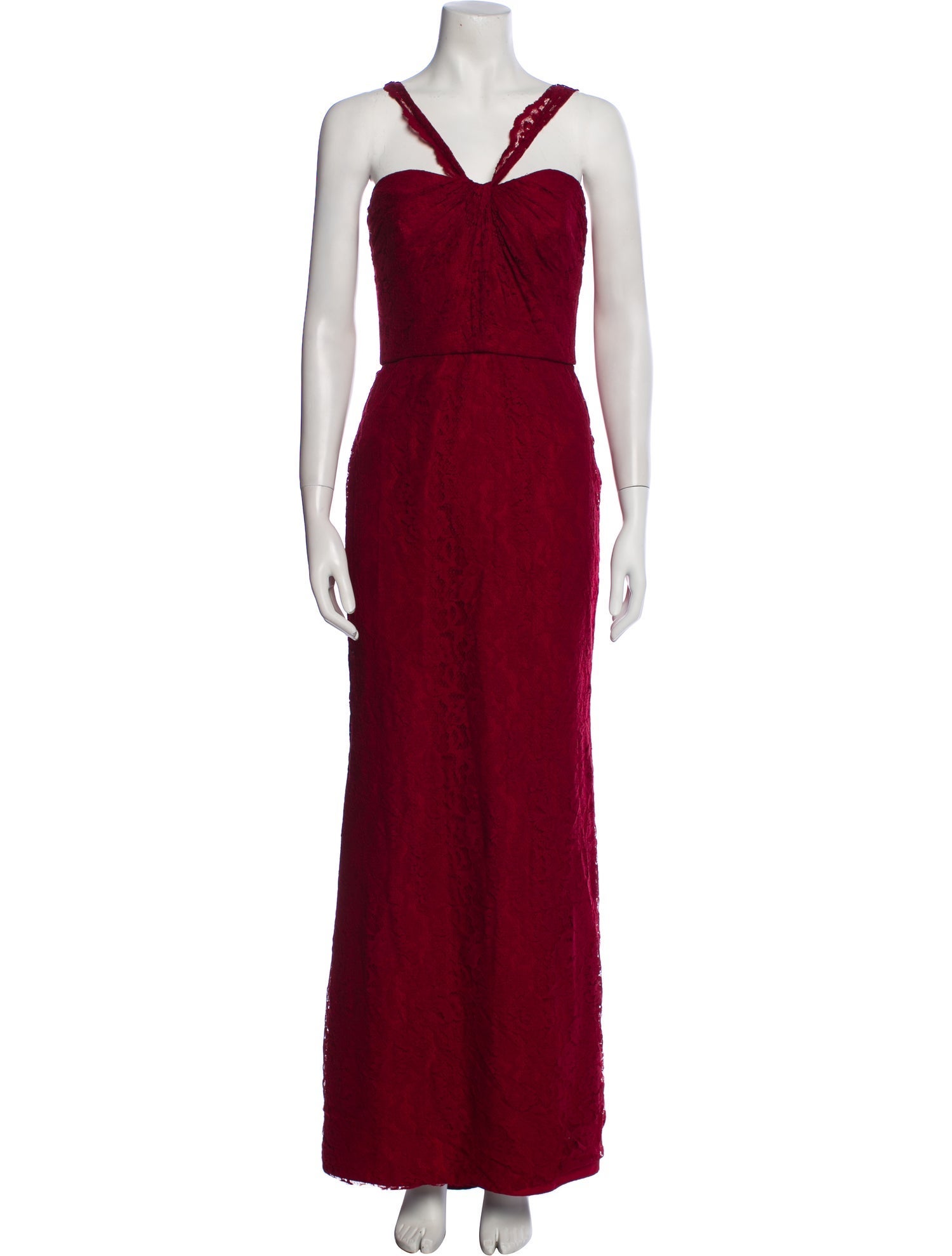 Amsale Halterneck Long Dress