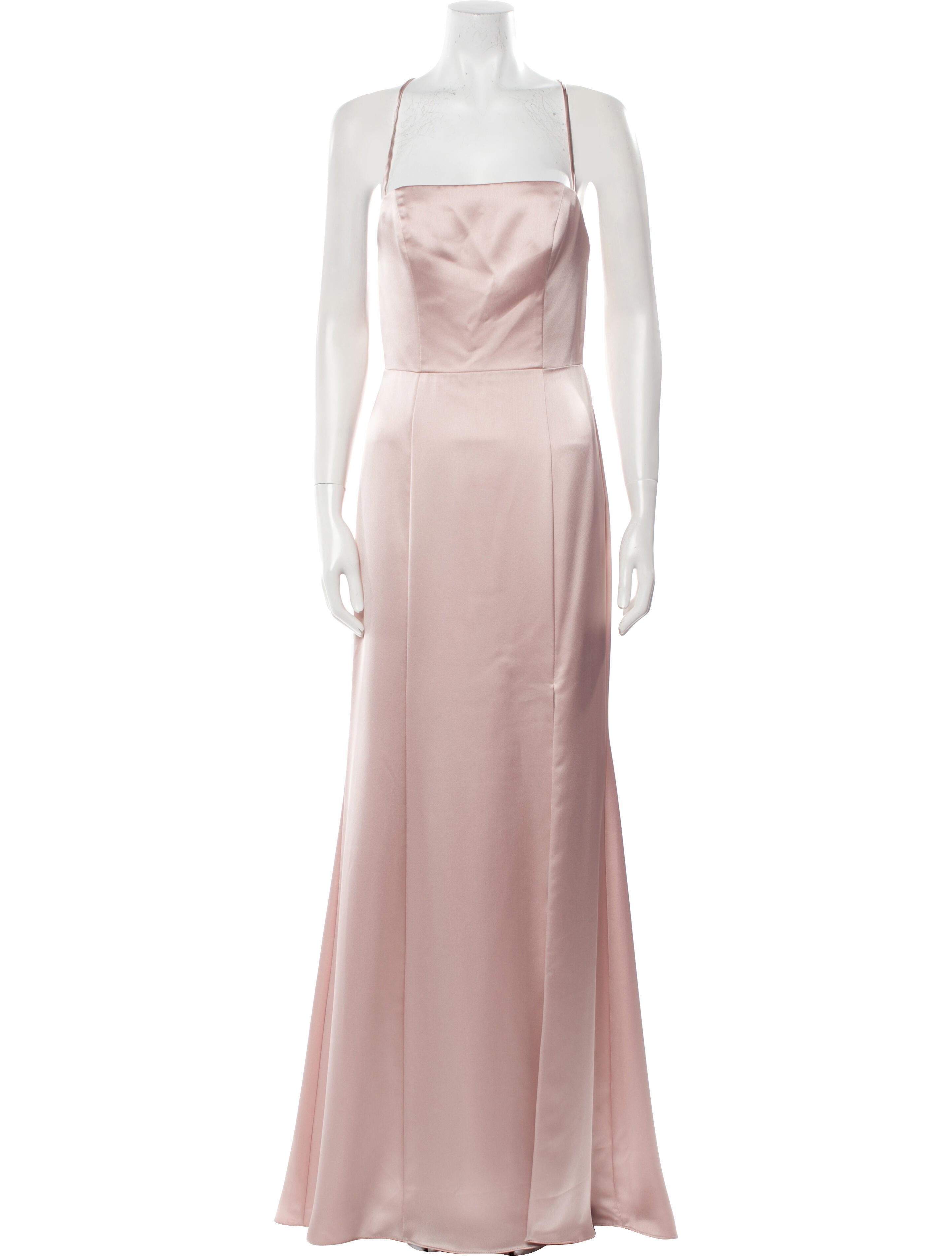 Amsale Square Neckline Long Dress