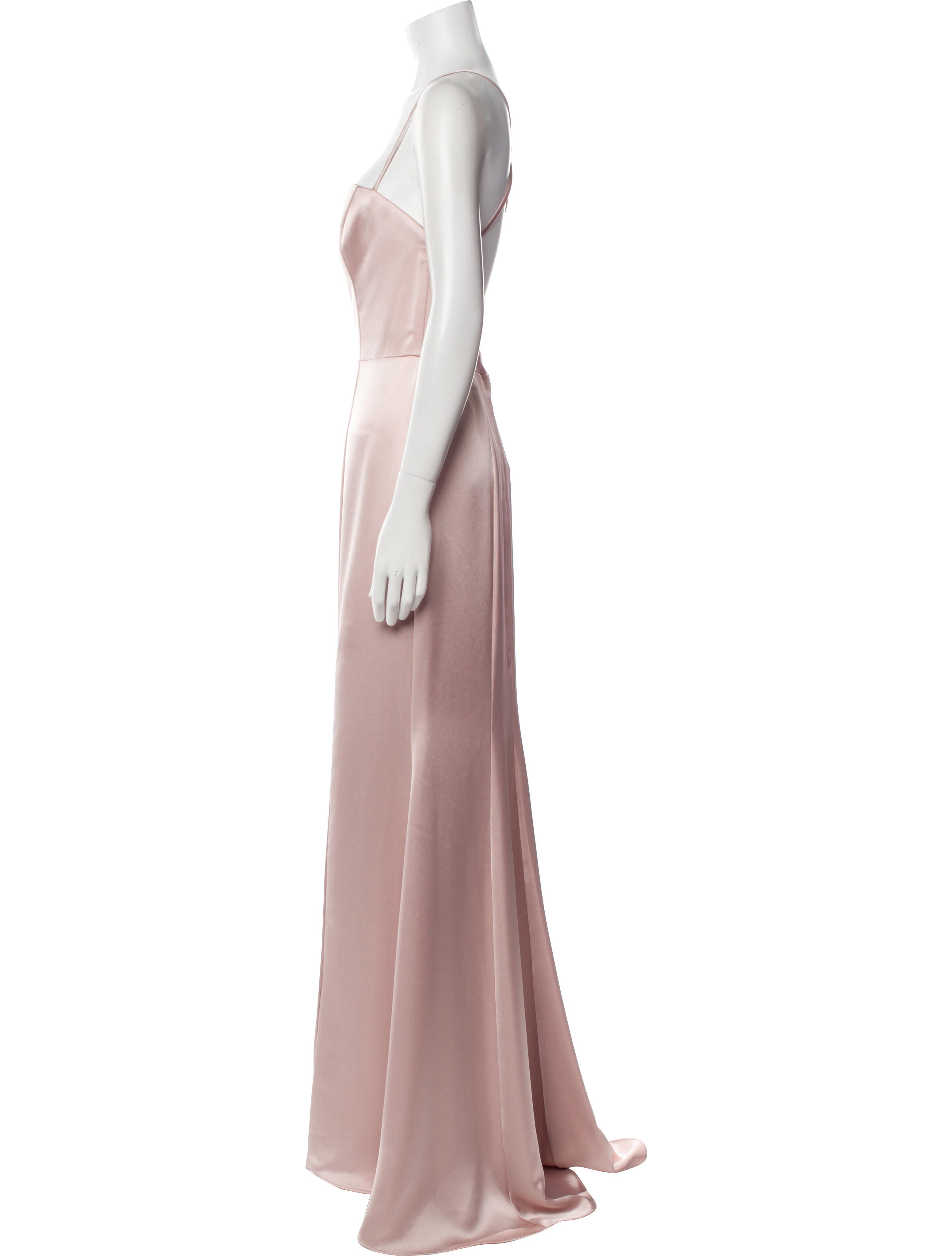 Amsale Square Neckline Long Dress