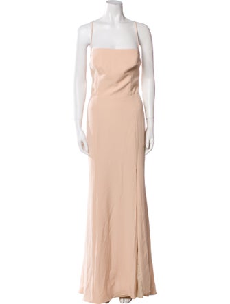 Amsale Square Neckline Long Dress