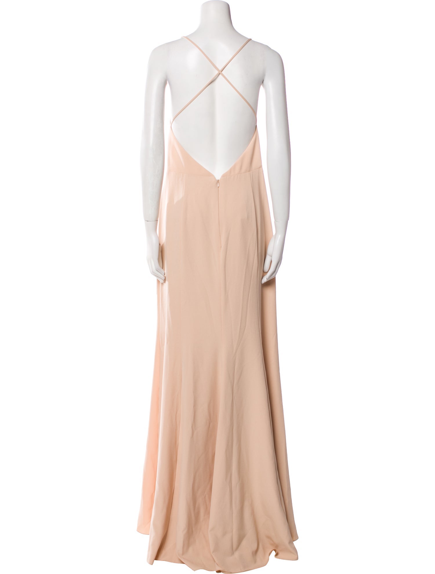 Amsale Square Neckline Long Dress