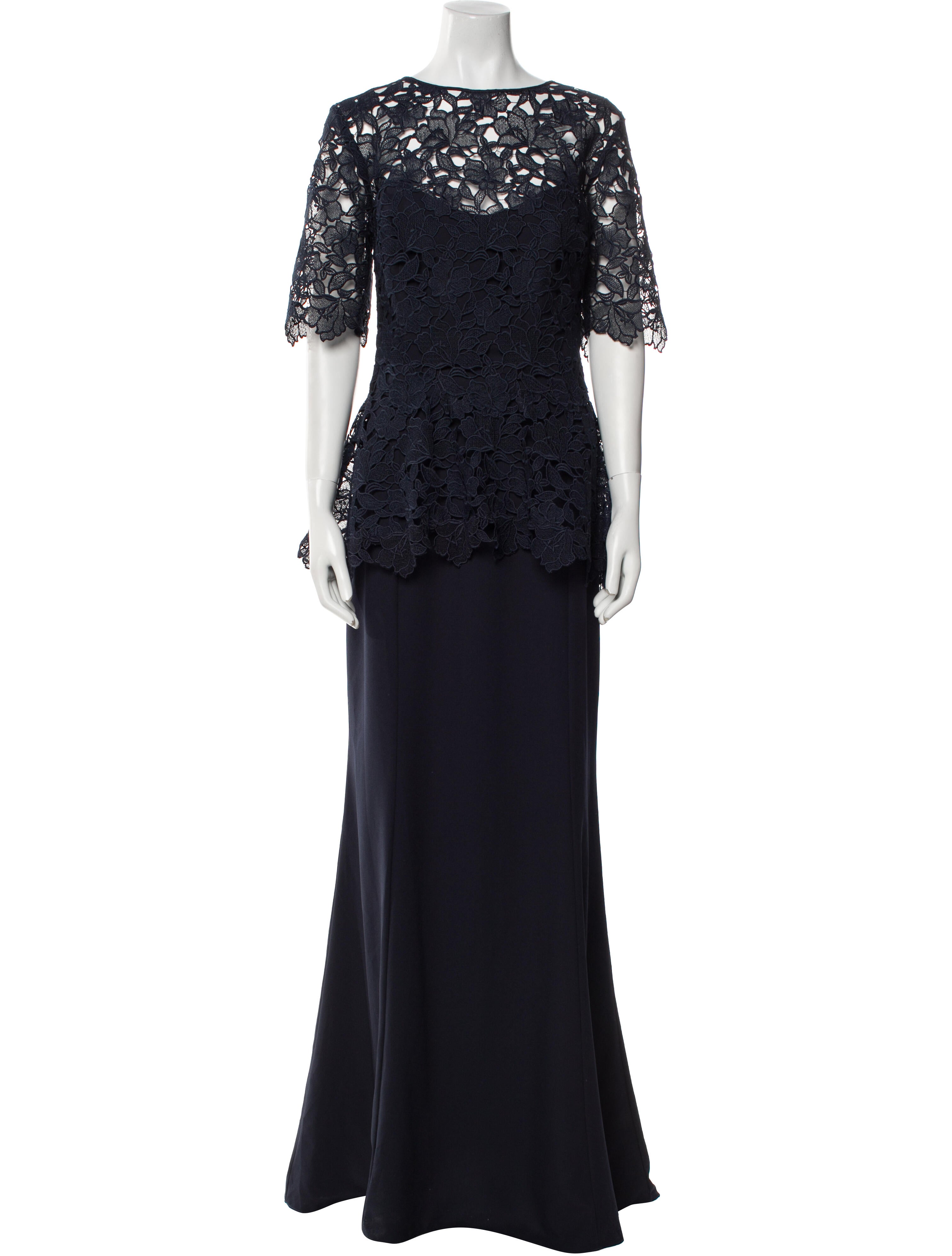 Amsale Bateau Neckline Long Dress w/ Tags