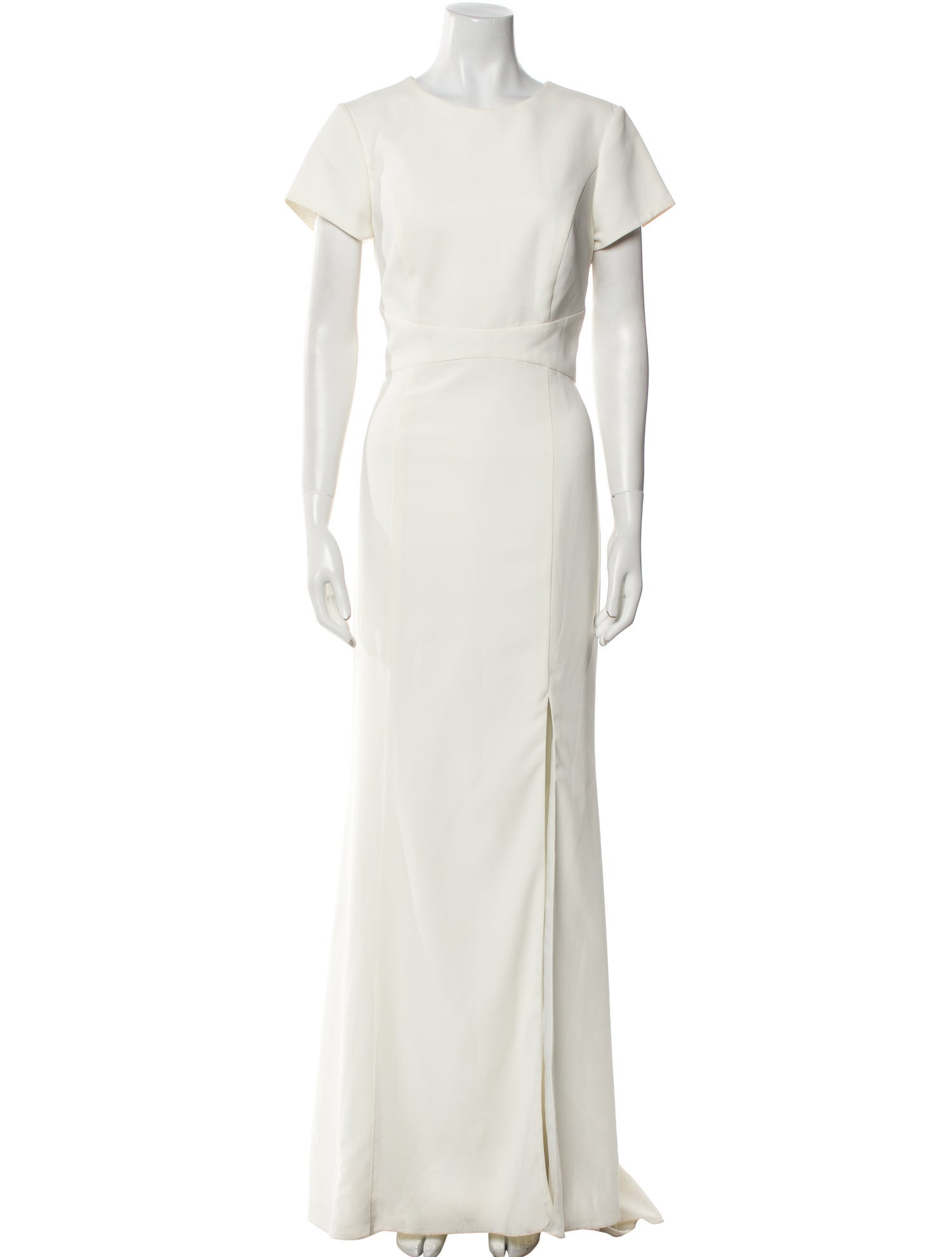 Amsale Crew Neck Long Dress