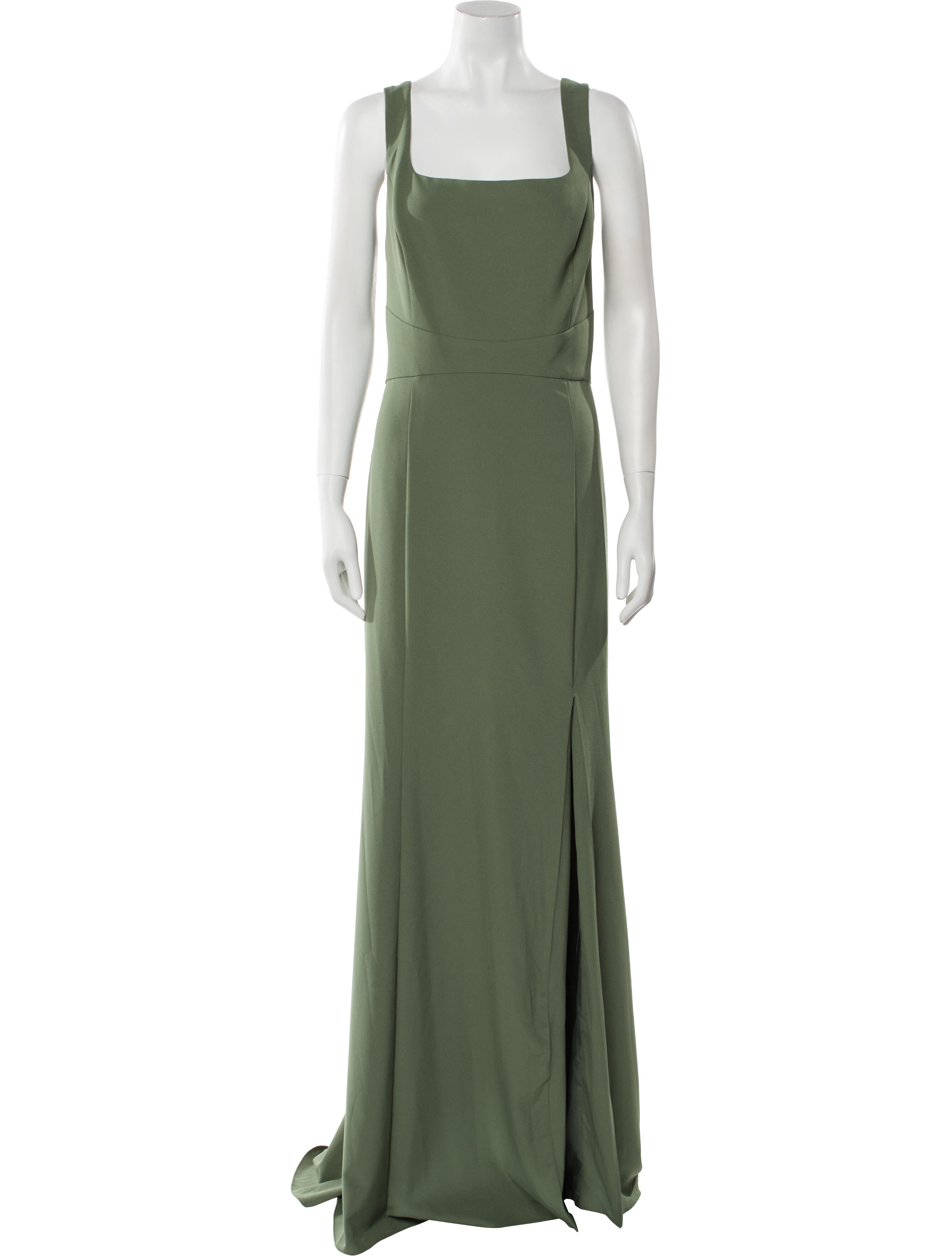 Amsale Square Neckline Long Dress