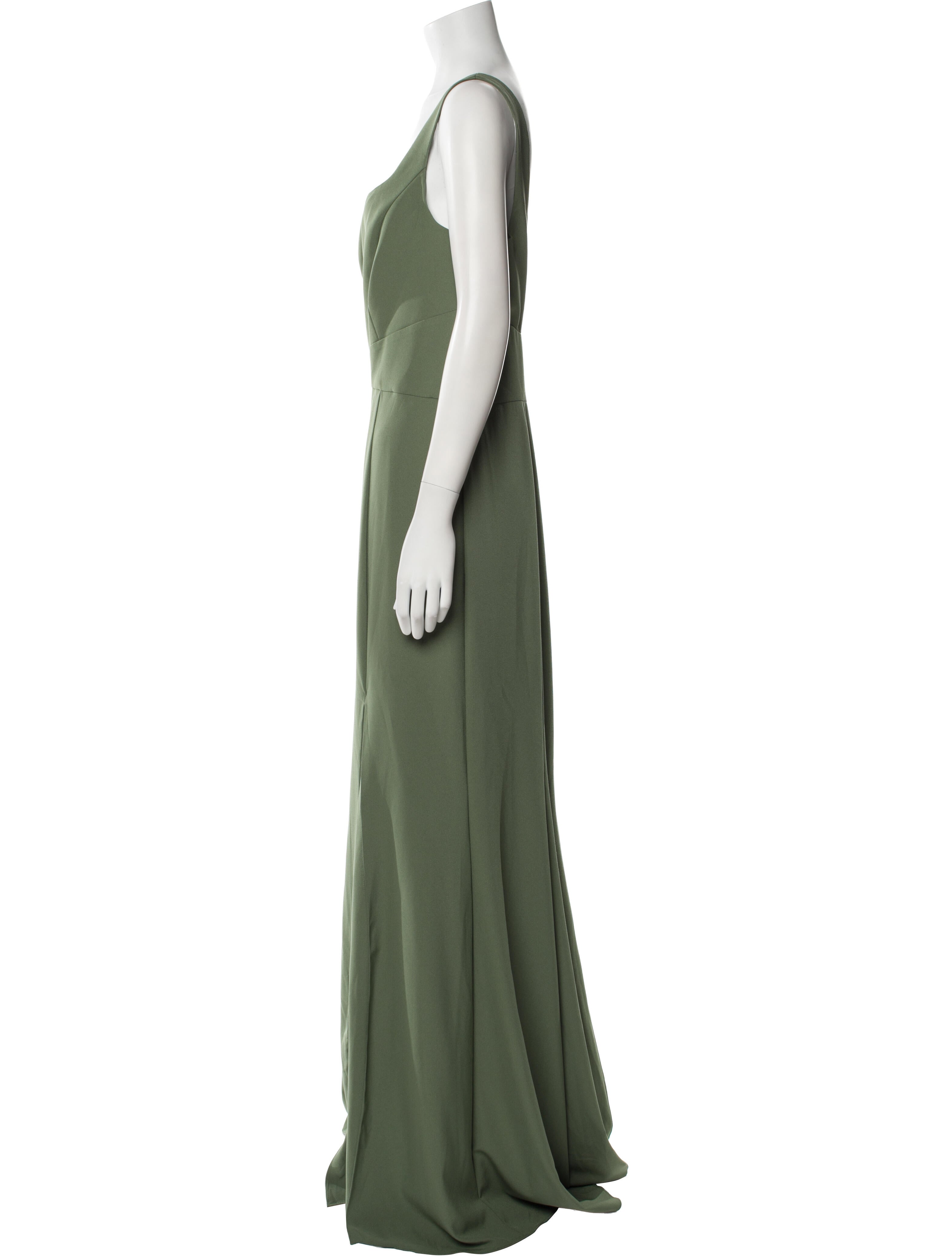 Amsale Square Neckline Long Dress