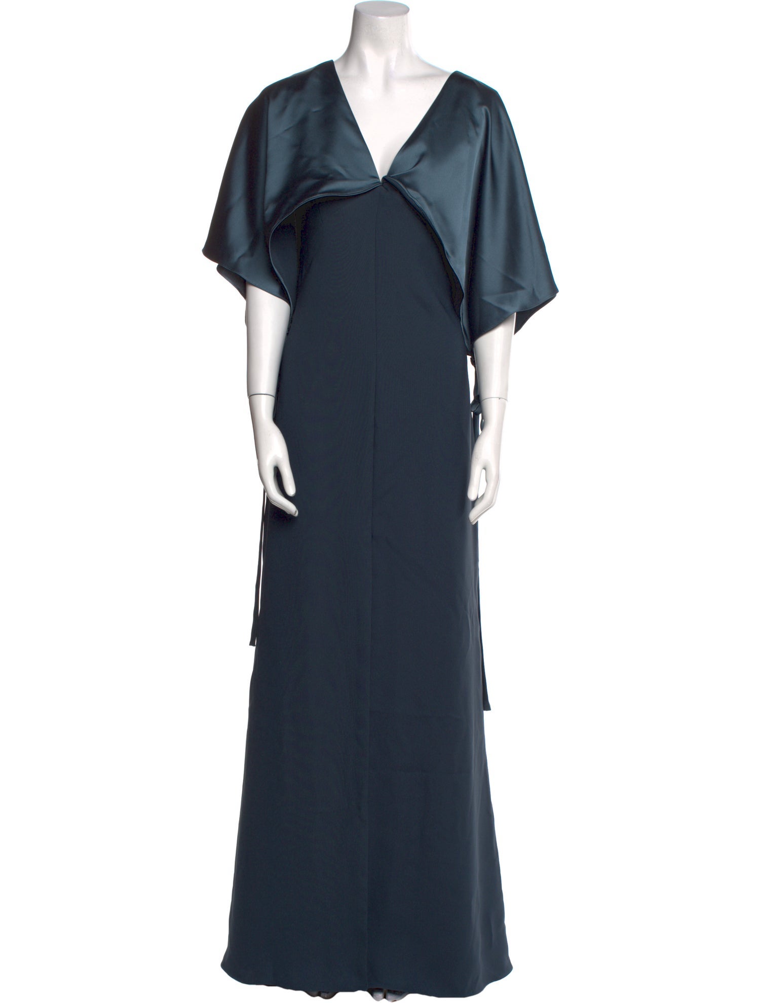 Amsale V-Neck Long Dress