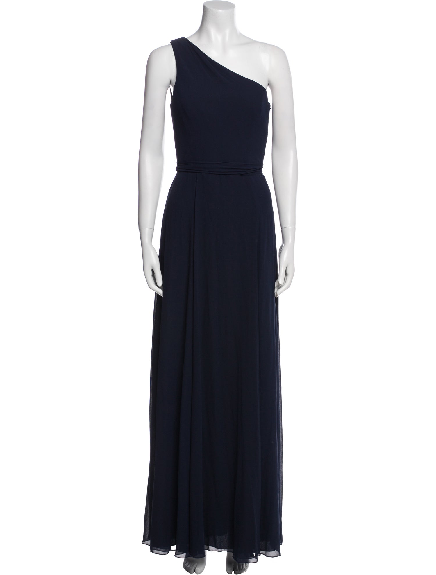 Amsale One-Shoulder Long Dress