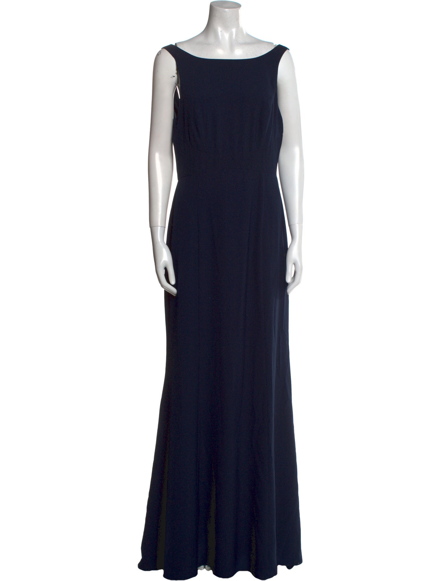 Amsale Bateau Neckline Long Dress