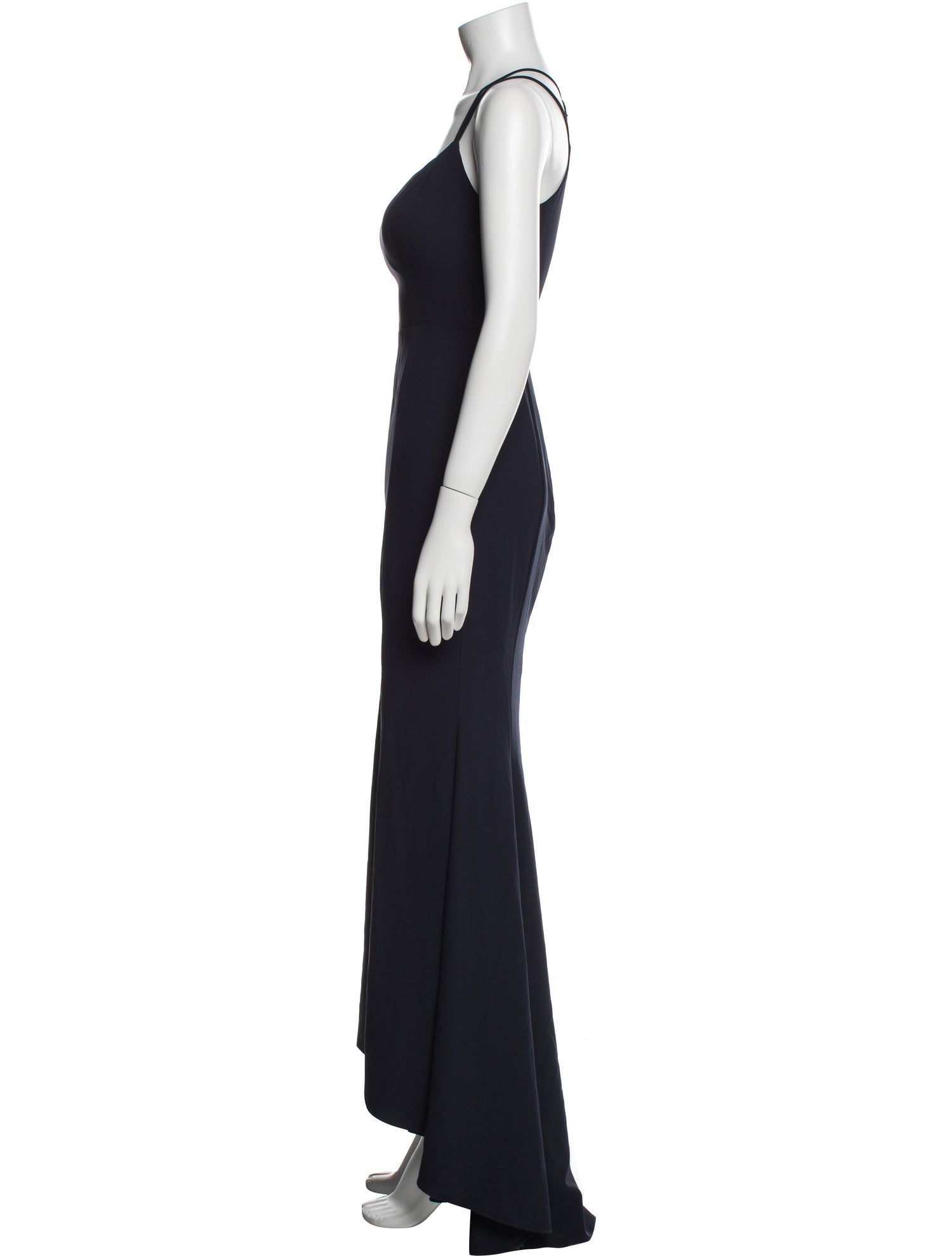 Amsale Scoop Neck Long Dress