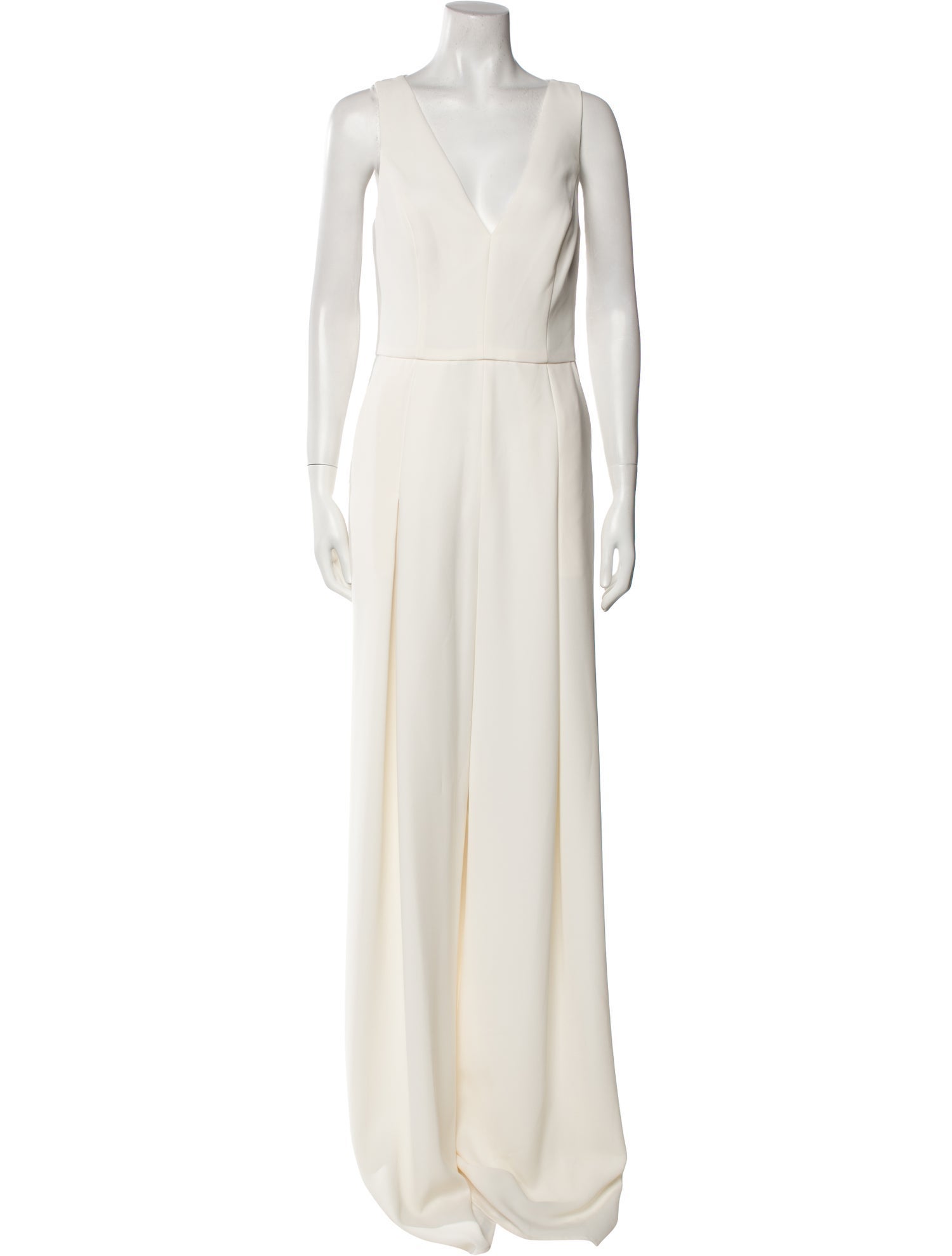 Amsale Plunge Neckline Jumpsuit