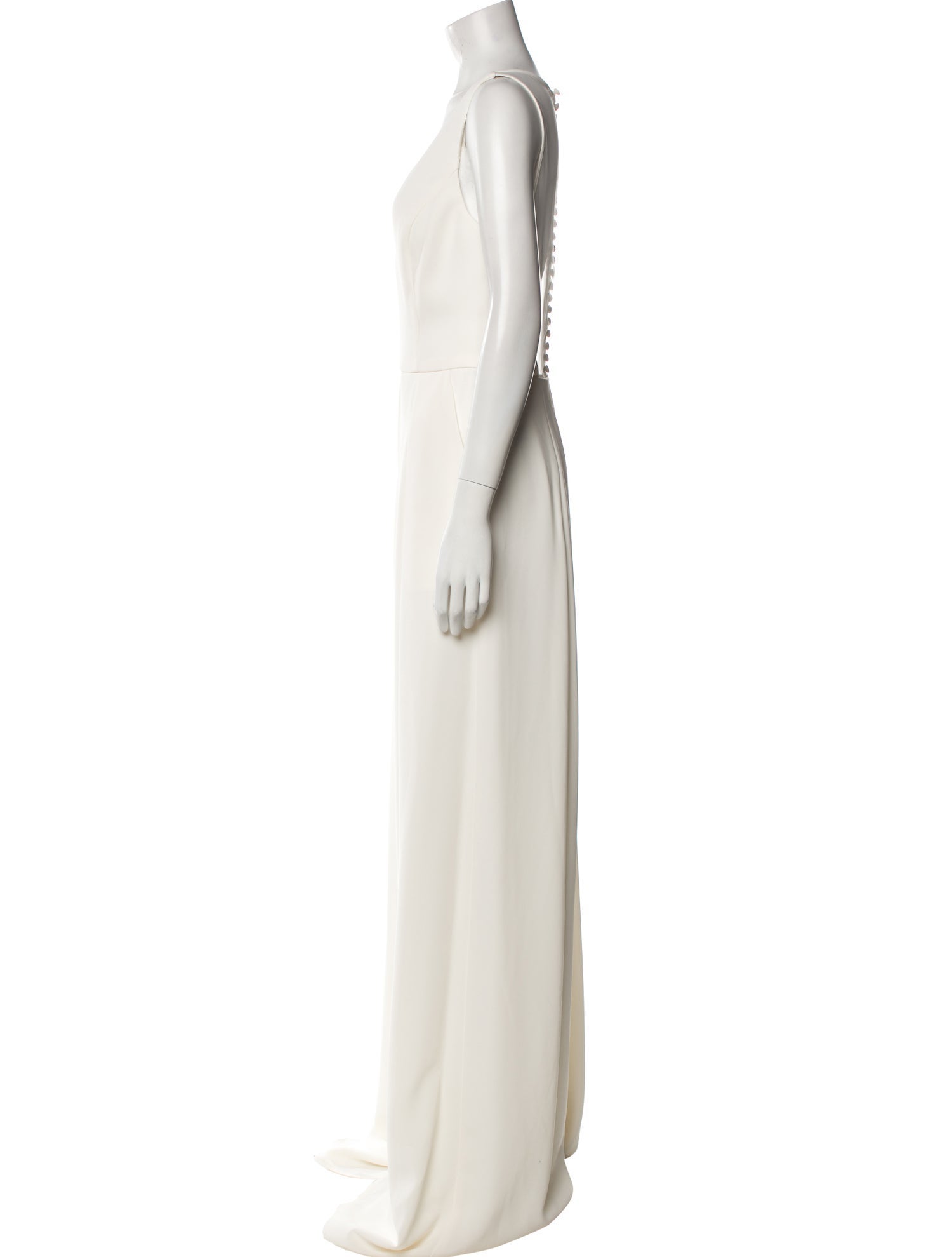 Amsale Plunge Neckline Jumpsuit