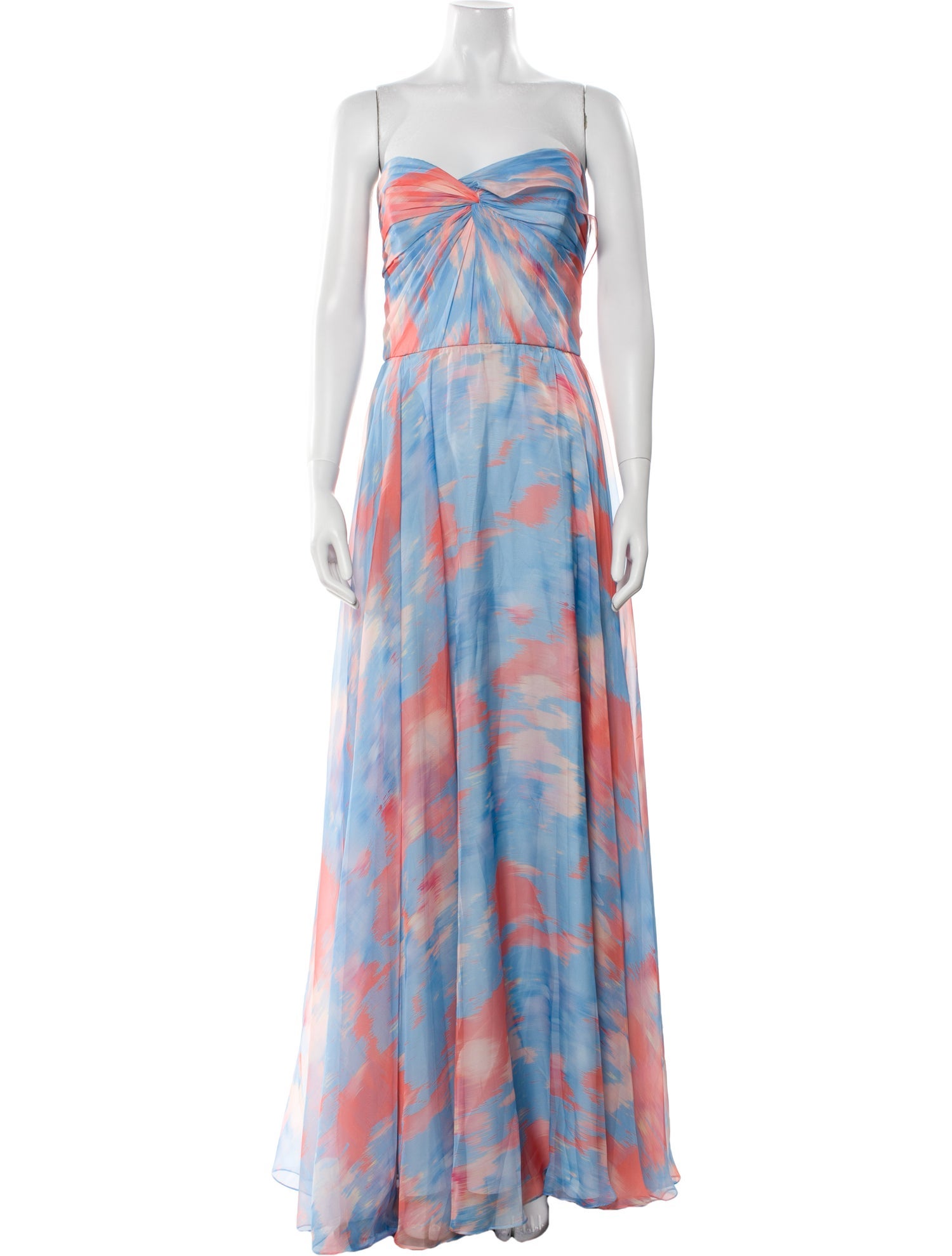 Amsale Tie-Dye Print Long Dress w/ Tags