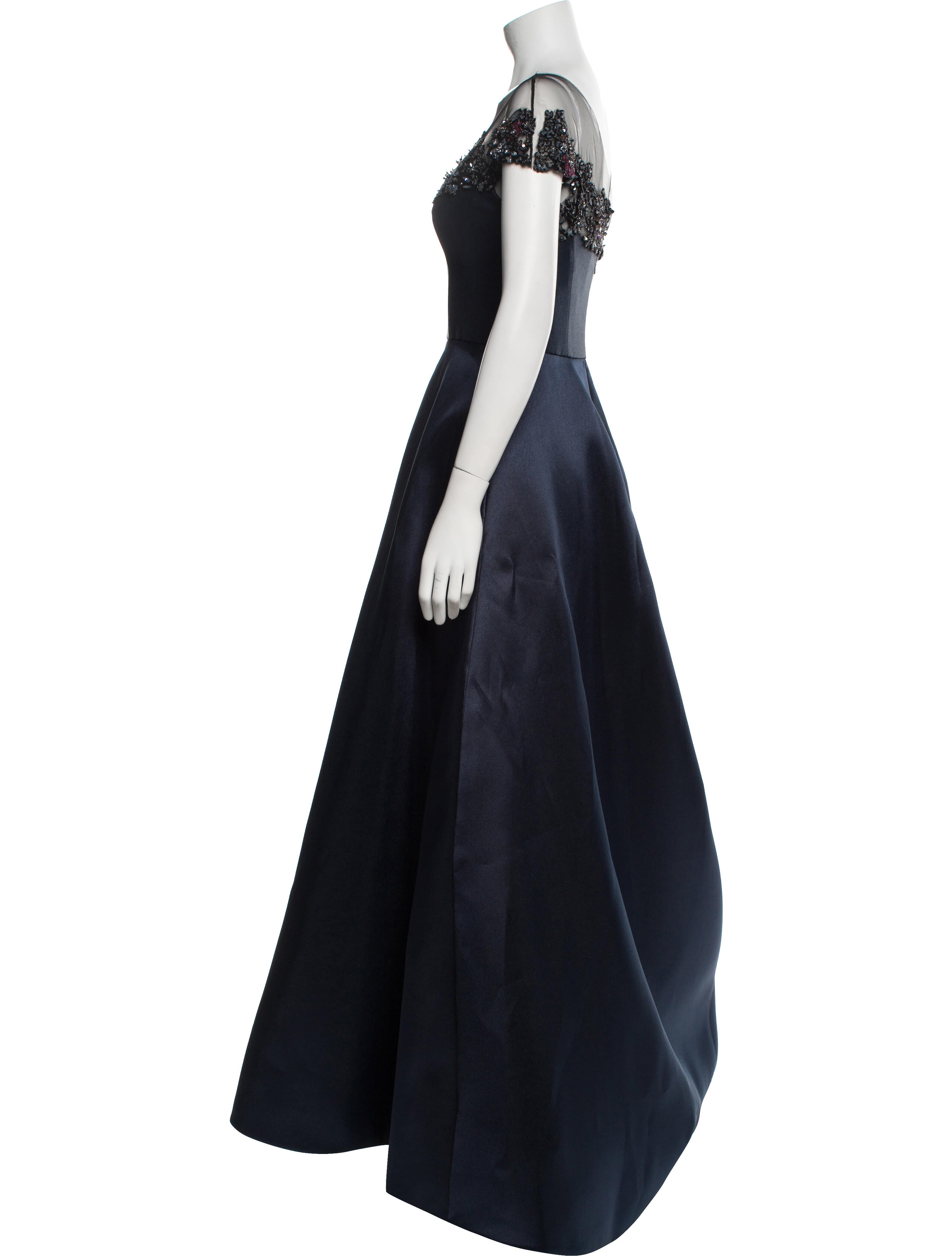 Amsale Off-The-Shoulder Long Dress