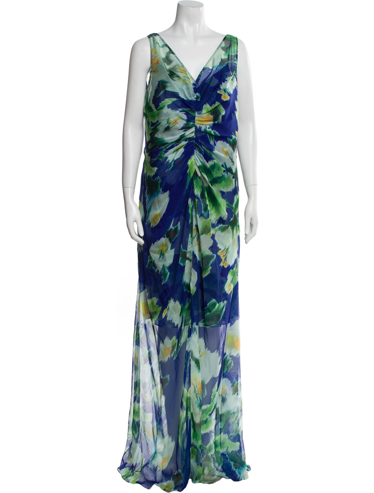 Amsale Printed Long Dress w/ Tags