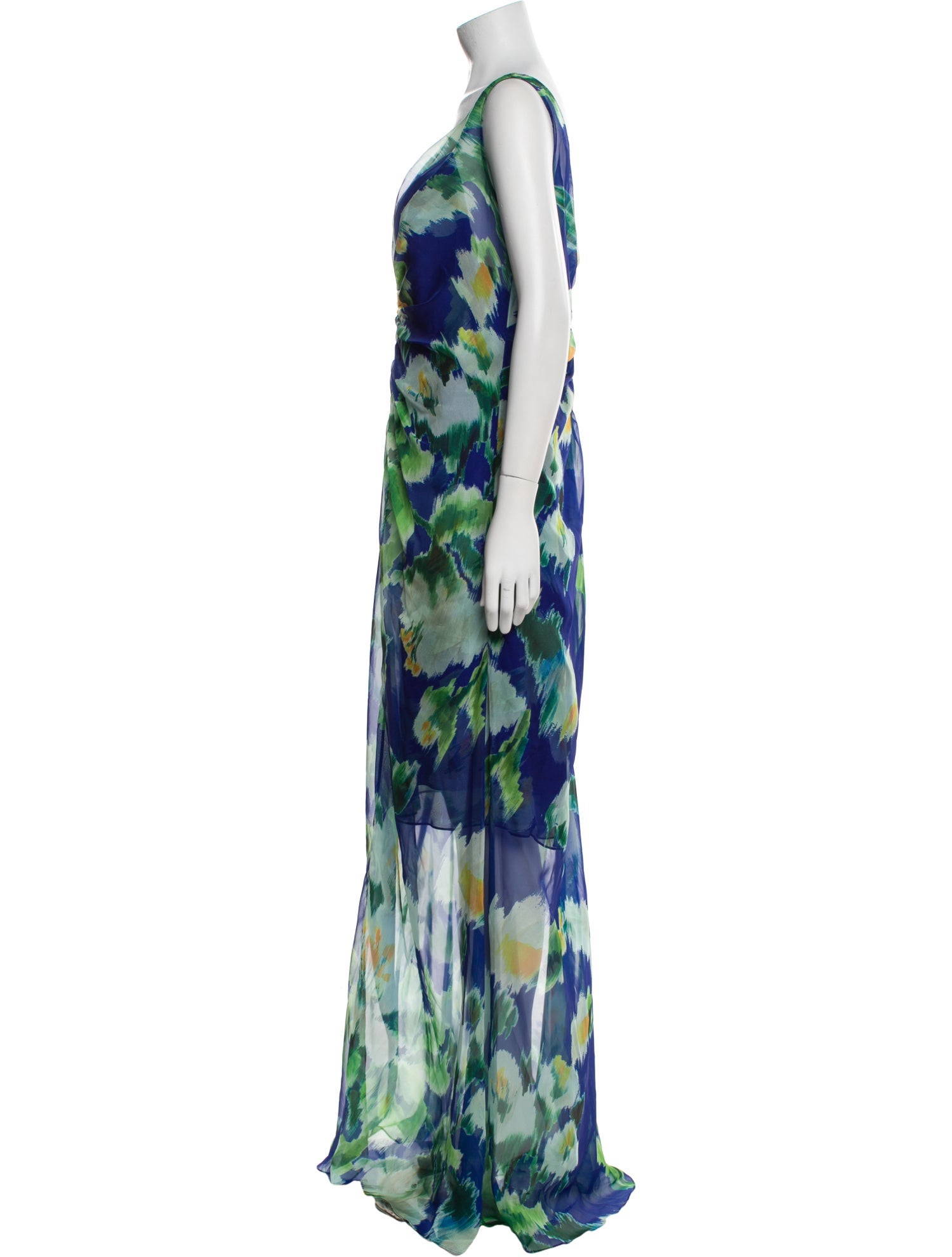 Amsale Printed Long Dress w/ Tags