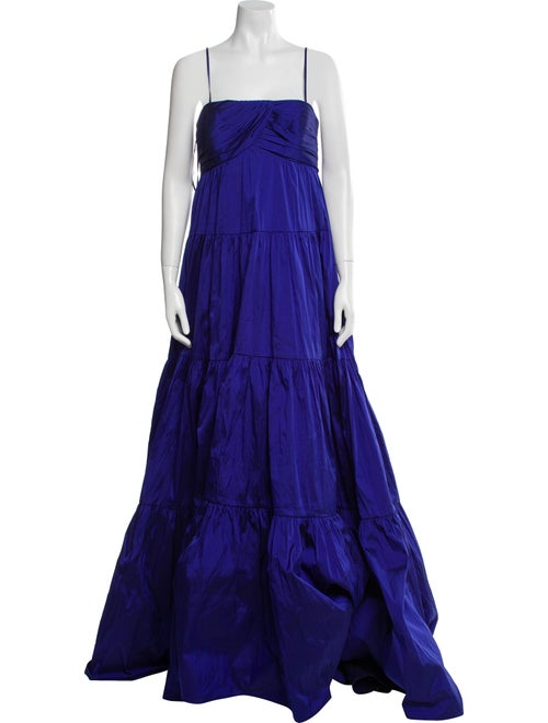 Amsale Square Neckline Long Dress