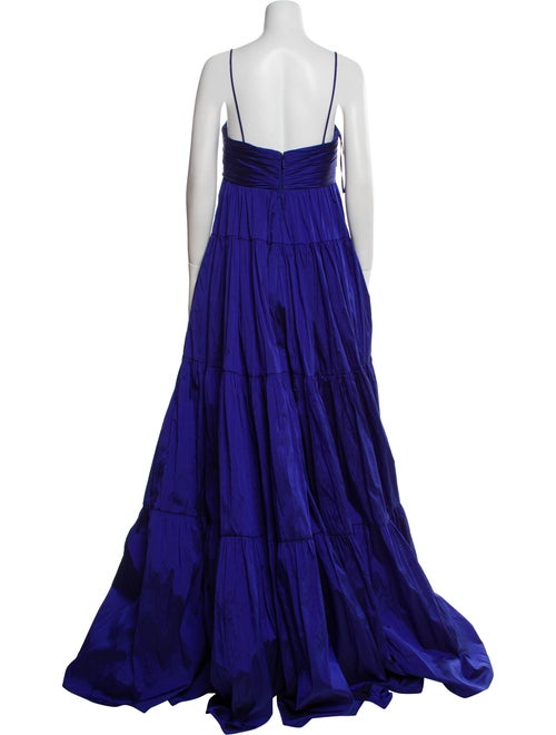 Amsale Square Neckline Long Dress