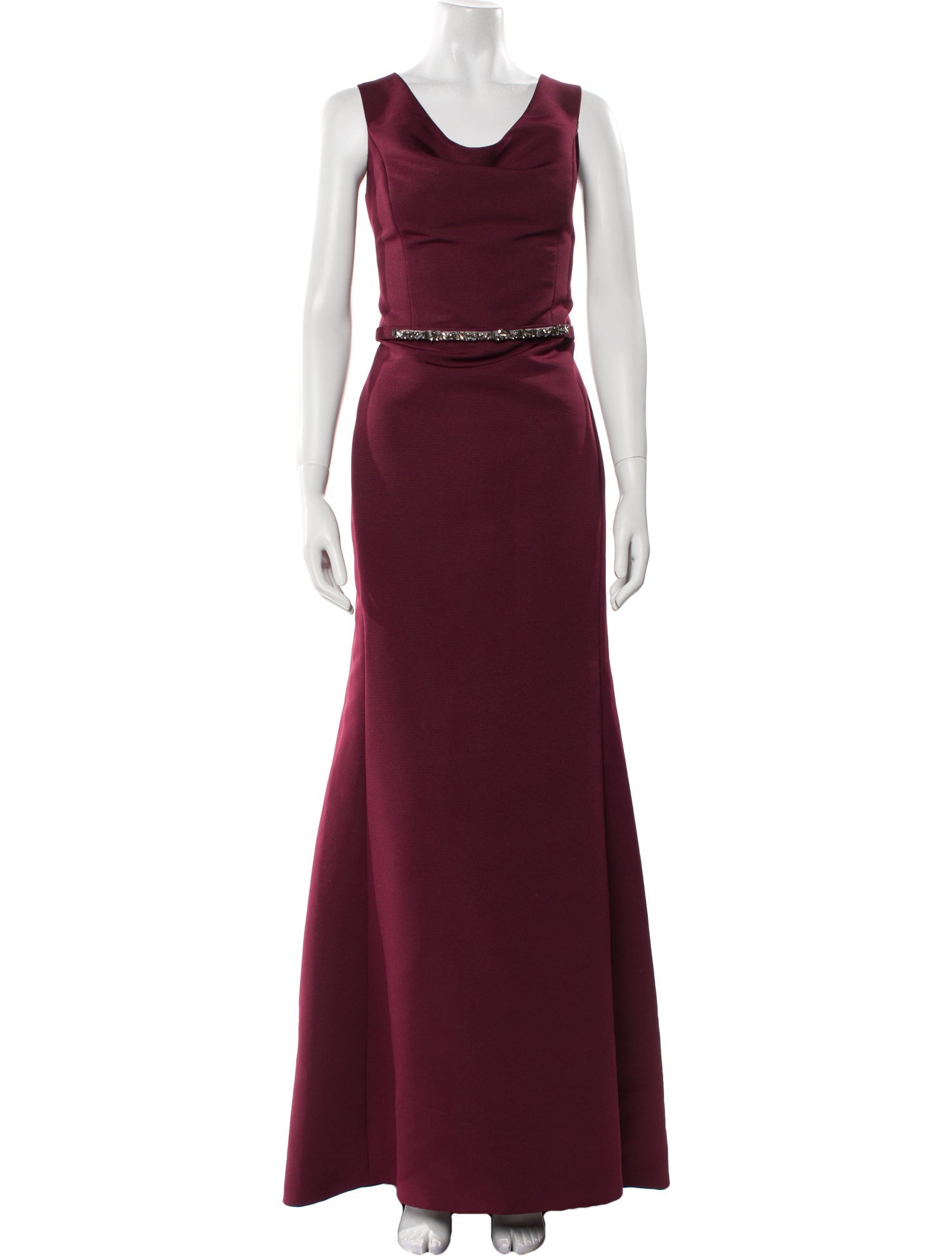 Amsale Cowl Neck Long Dress