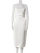 Amsale Strapless Midi Length Dress