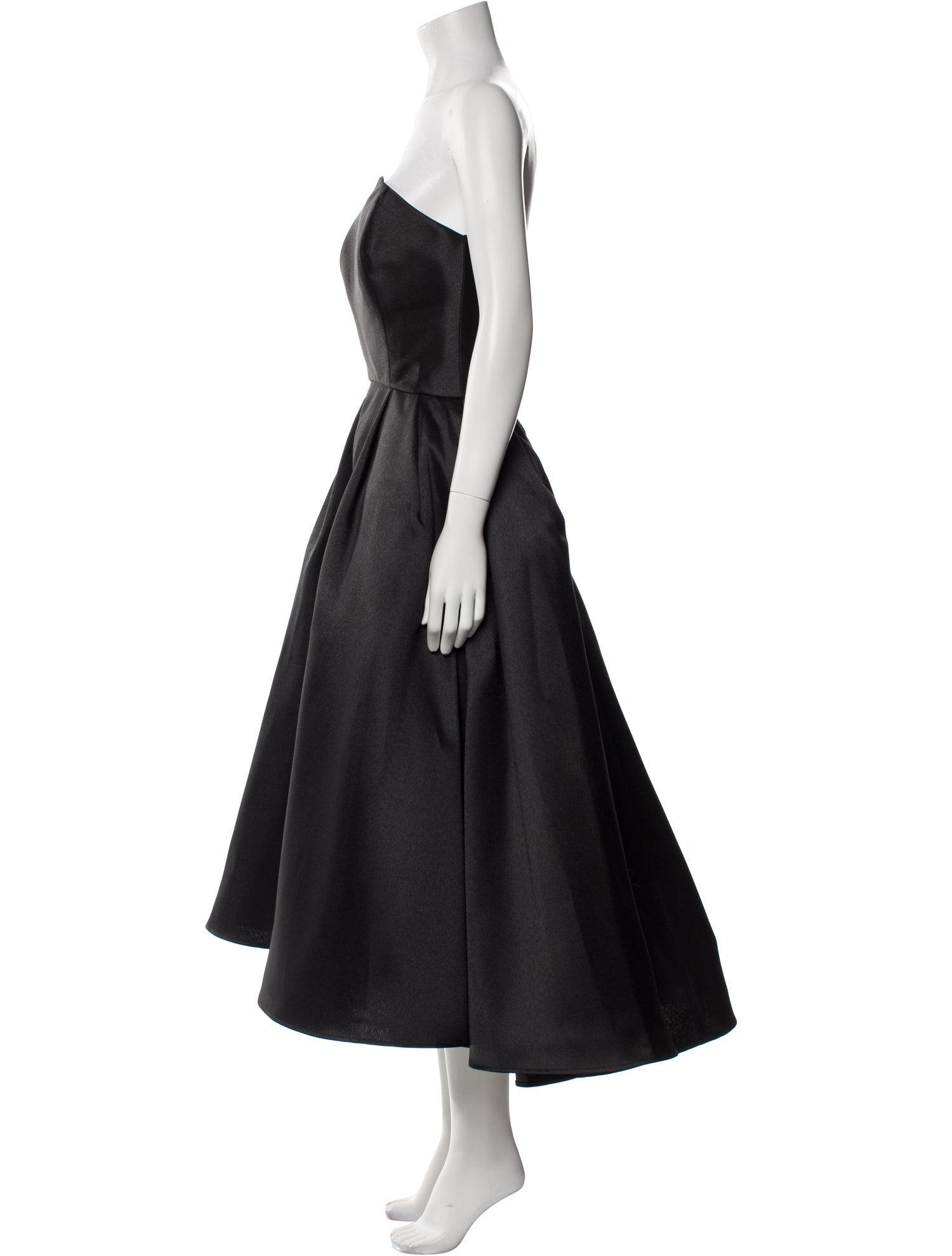 Amsale Satin Midi Length Dress