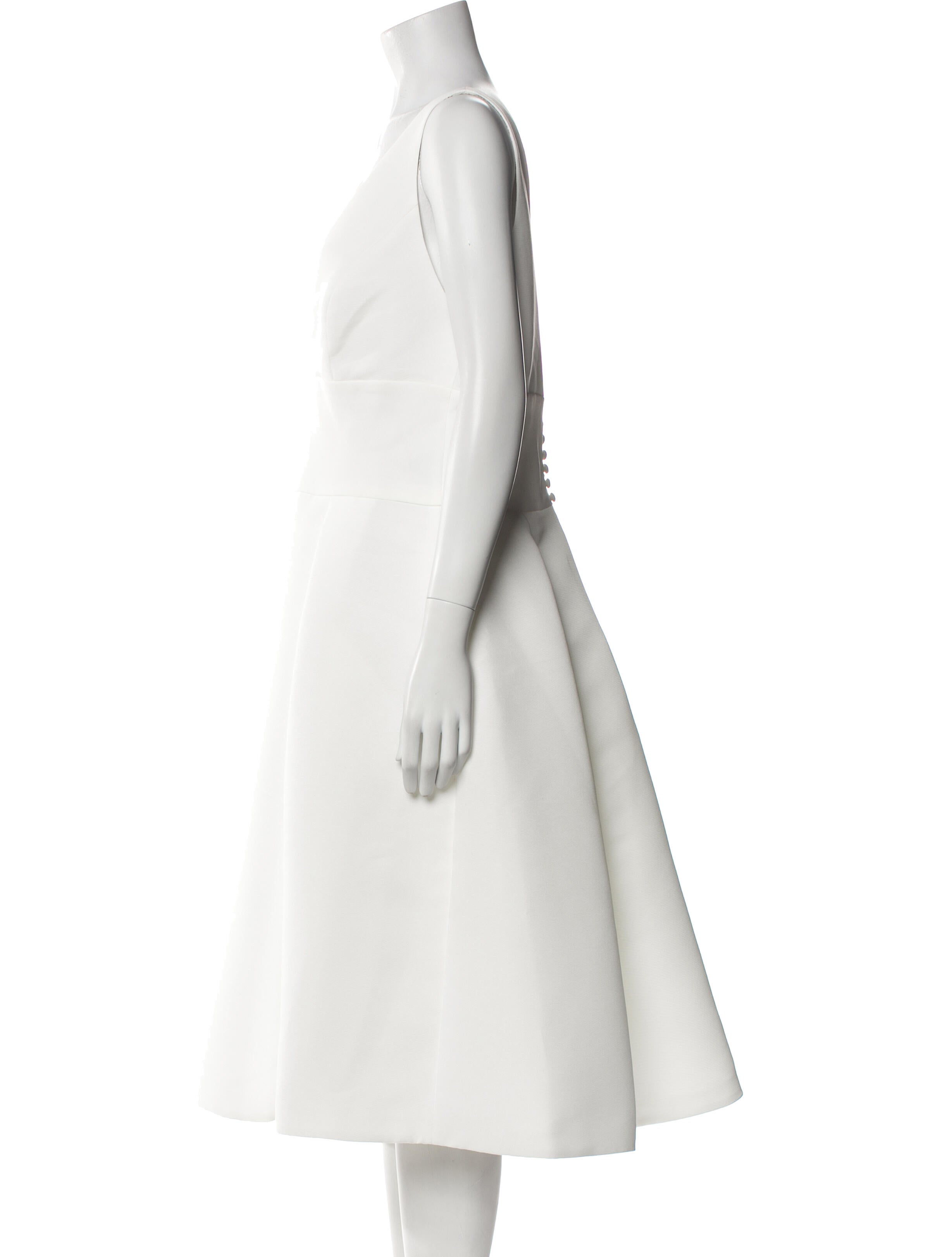 Amsale V-Neck Midi Length Dress