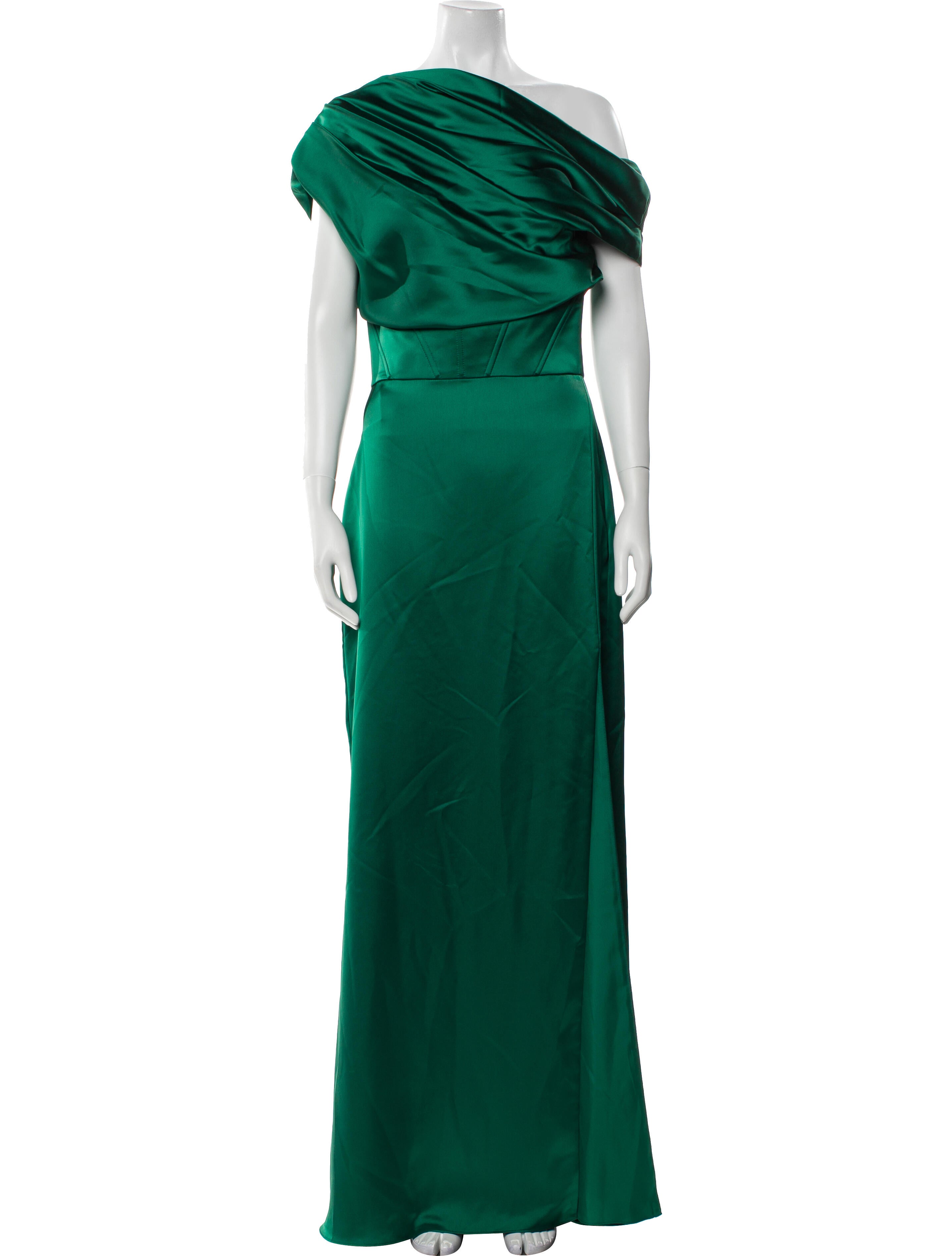 Amsale Satin Long Dress