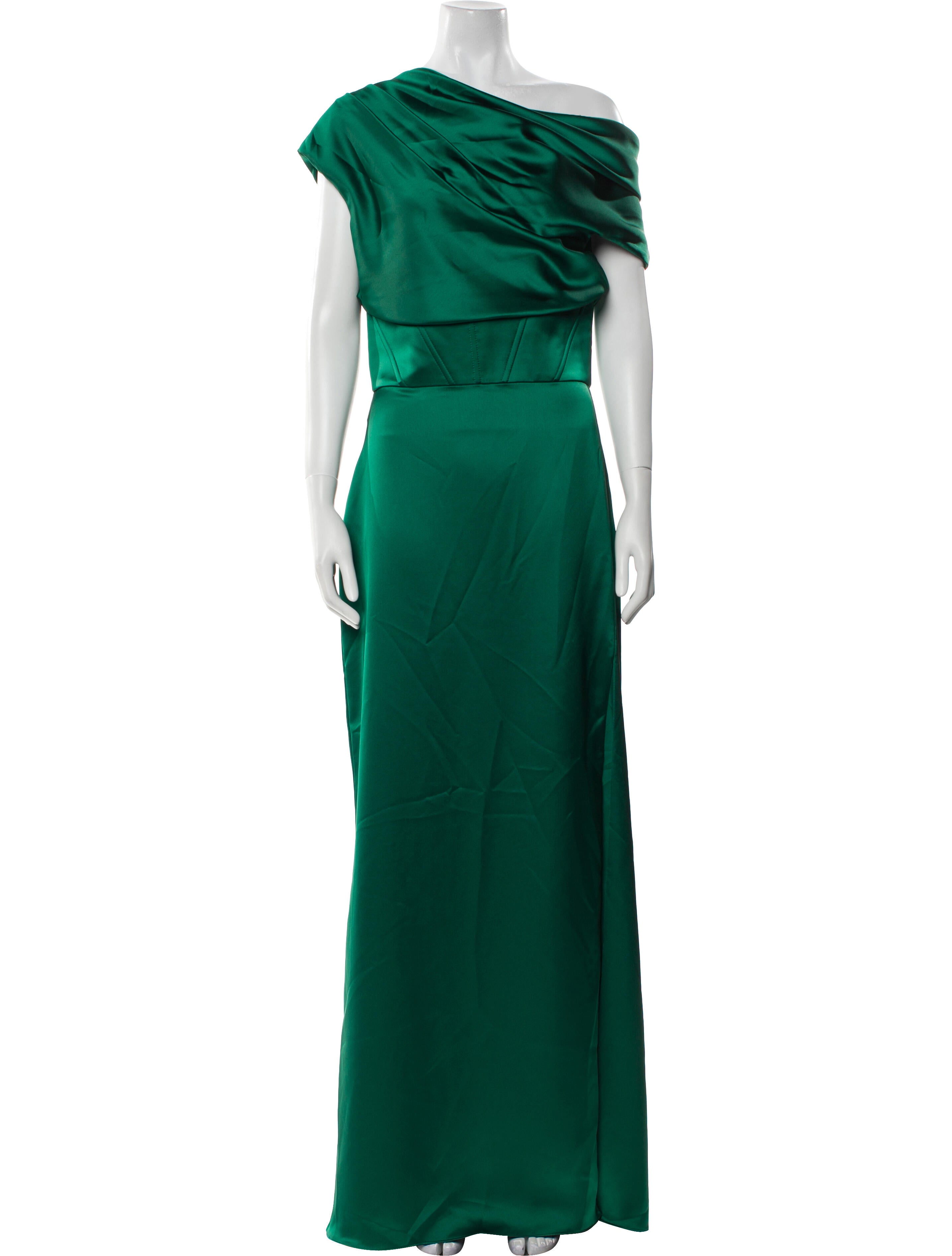 Amsale One-Shoulder Long Dress