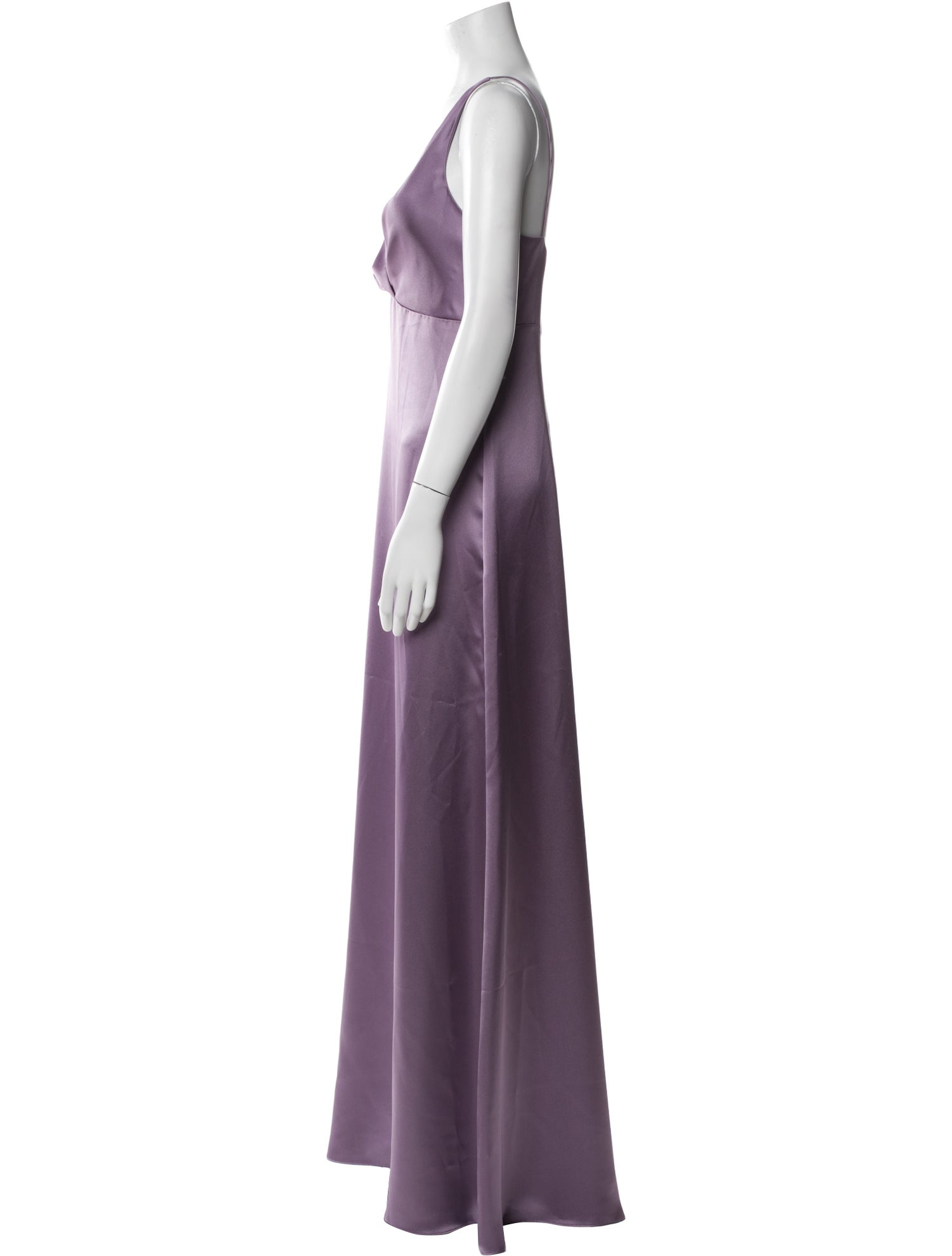 Amsale V-Neck Long Dress