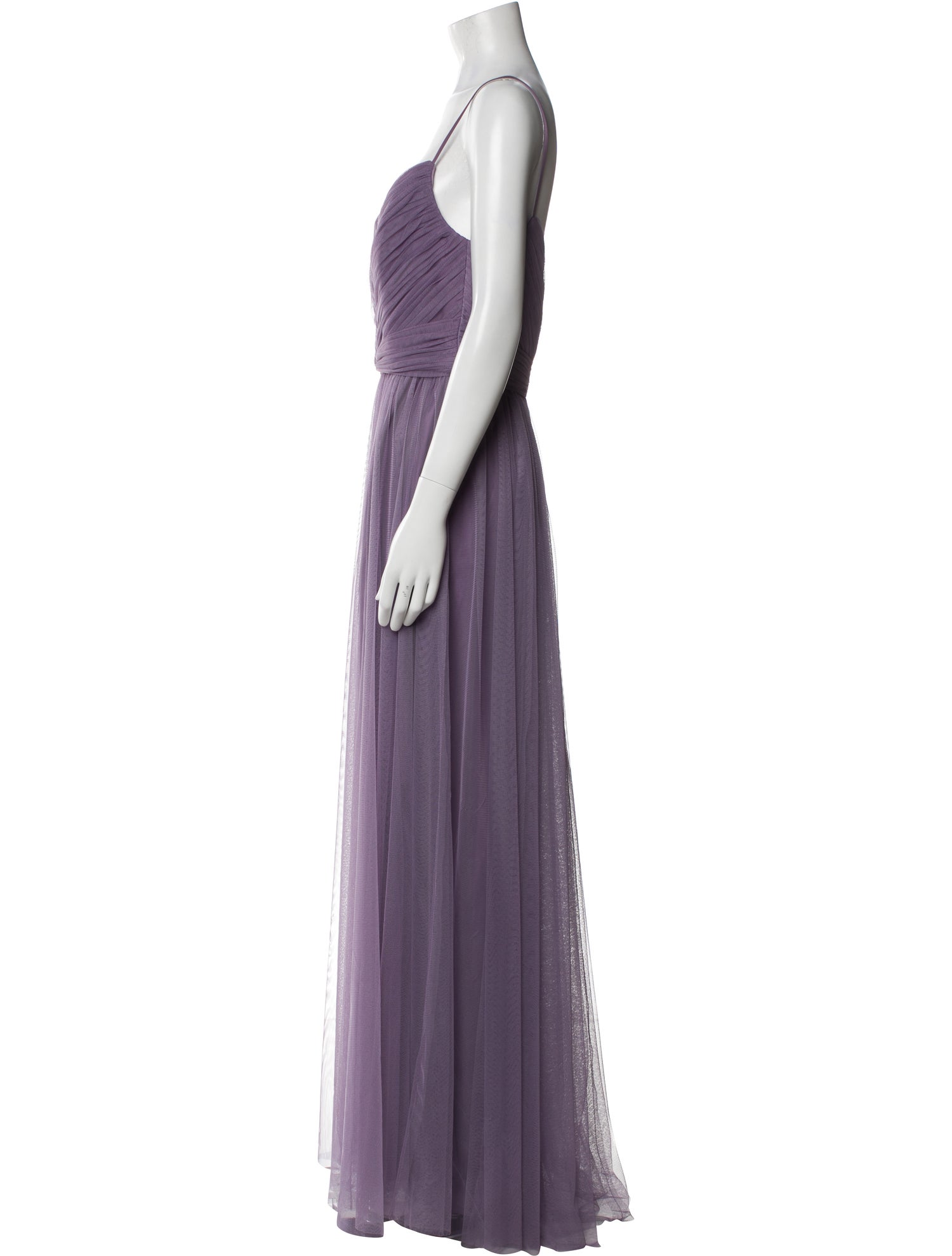 Amsale V-Neck Long Dress