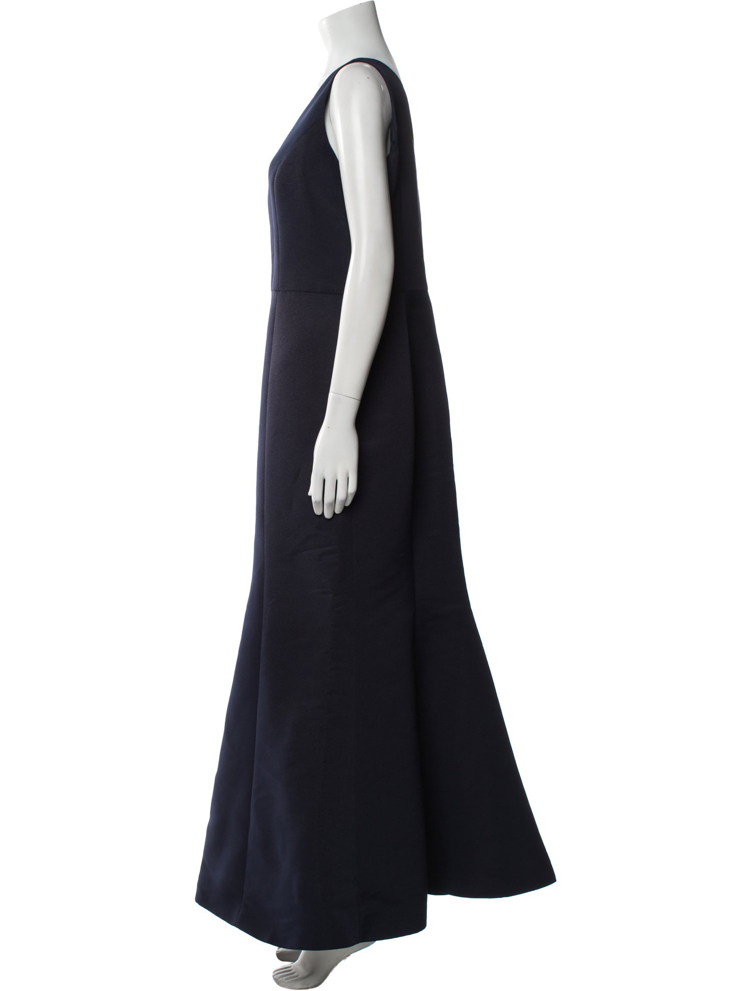Amsale V-Neck Long Dress