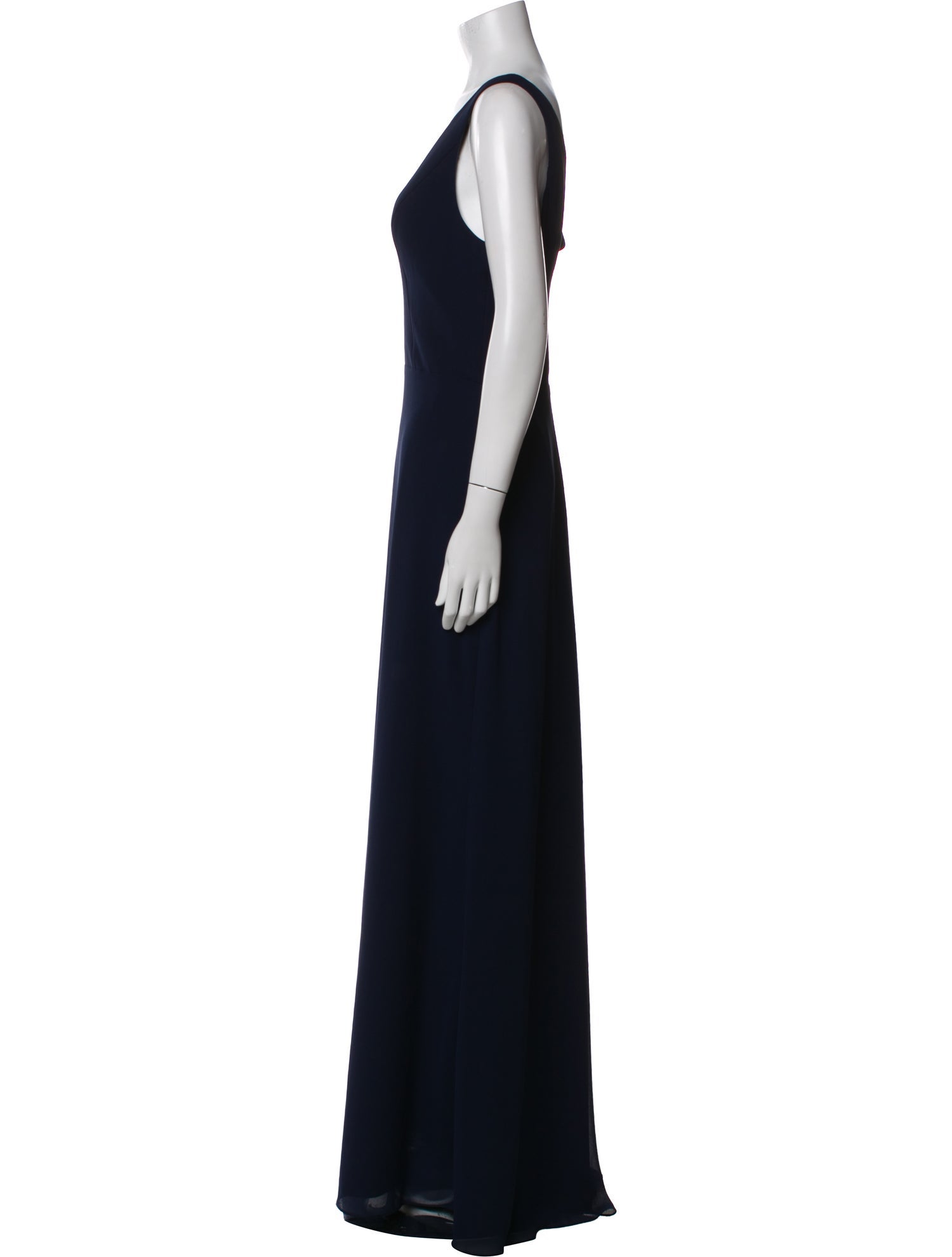 Amsale V-Neck Long Dress
