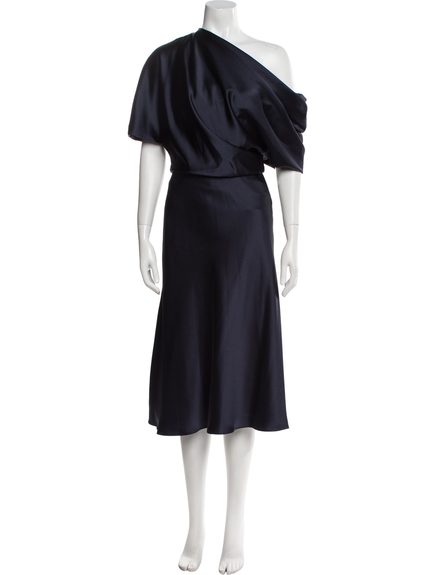 Amsale One-Shoulder Midi Length Dress