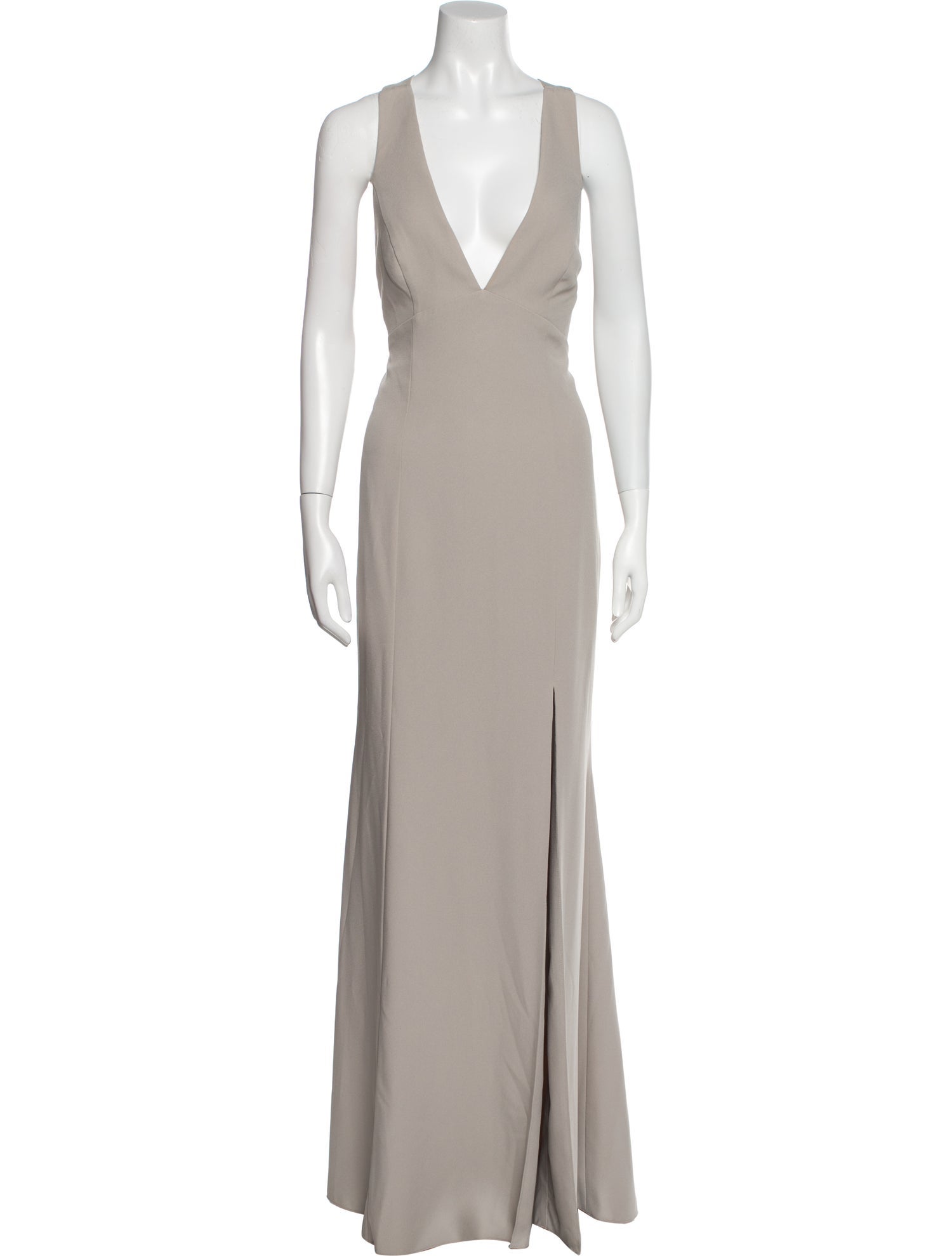 Amsale V-Neck Long Dress