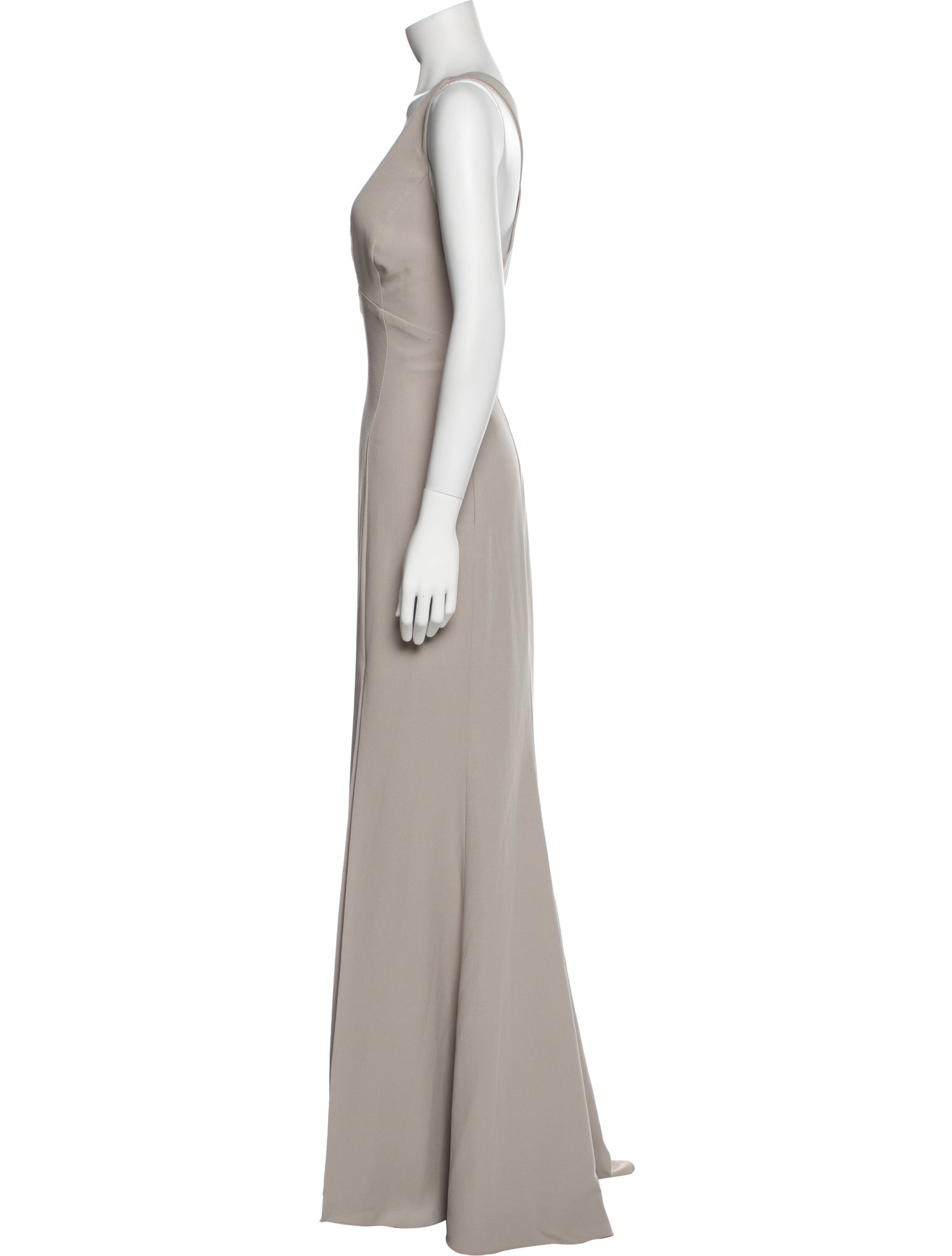 Amsale V-Neck Long Dress