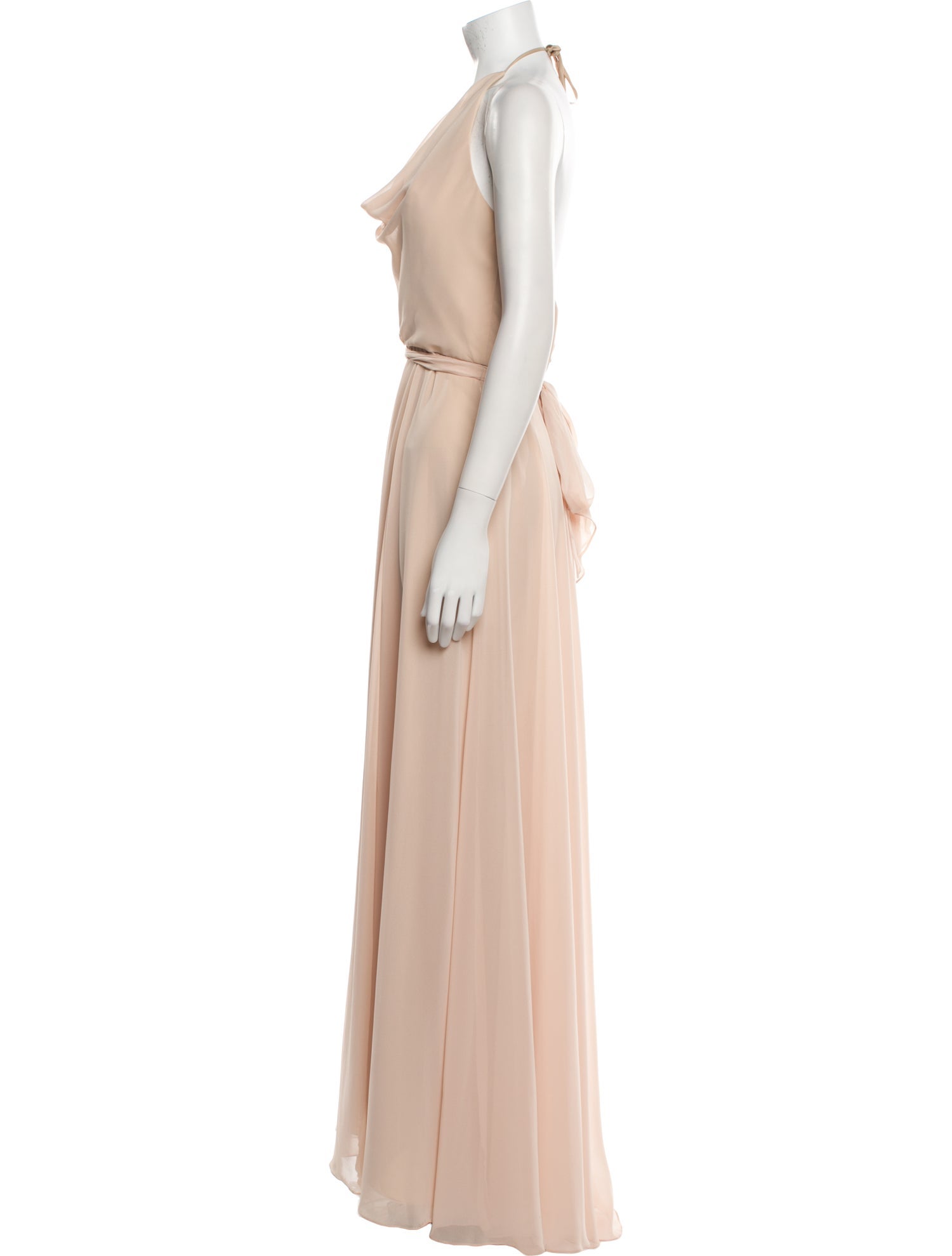 Amsale Cowl Neck Long Dress