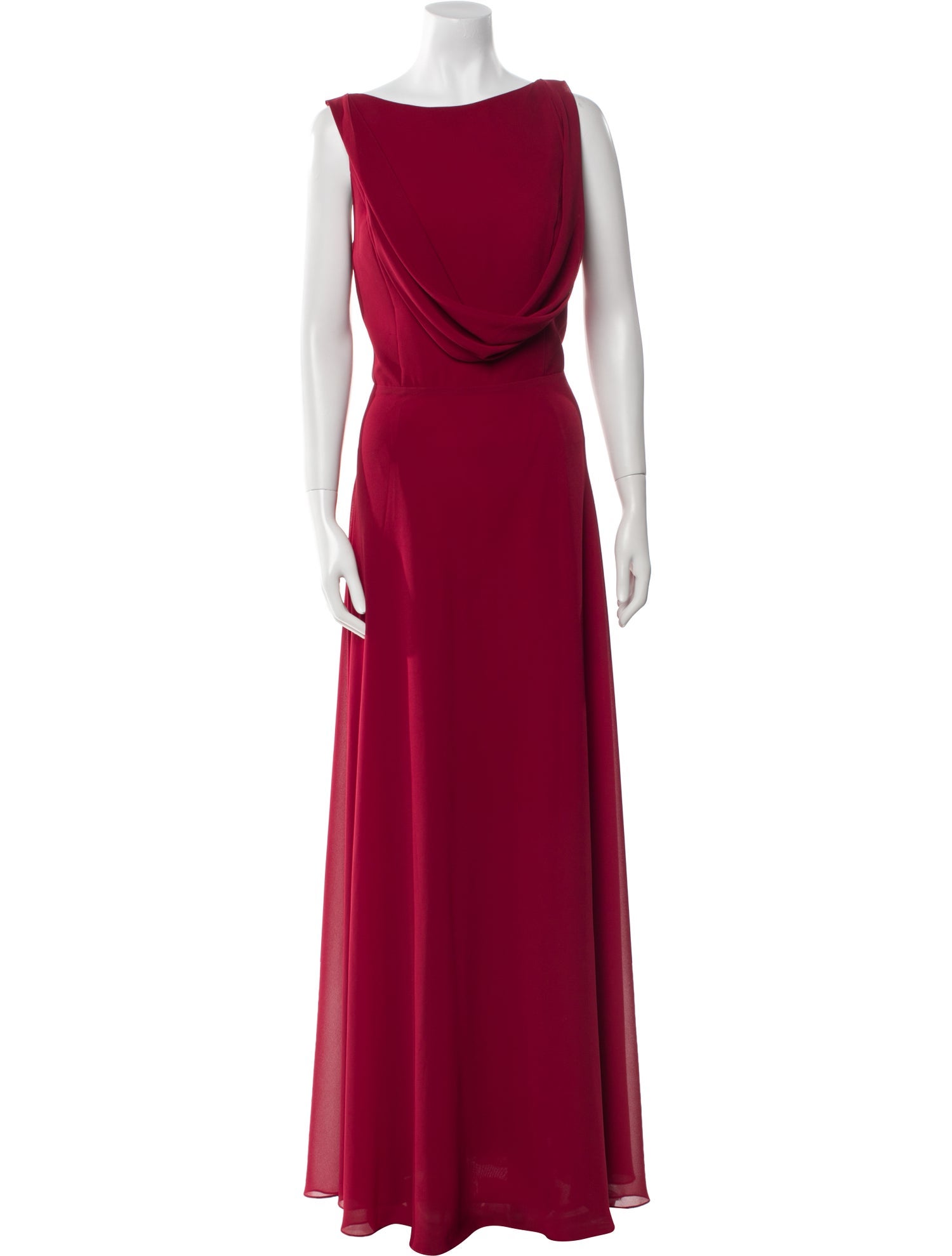 Amsale Cowl Neck Long Dress