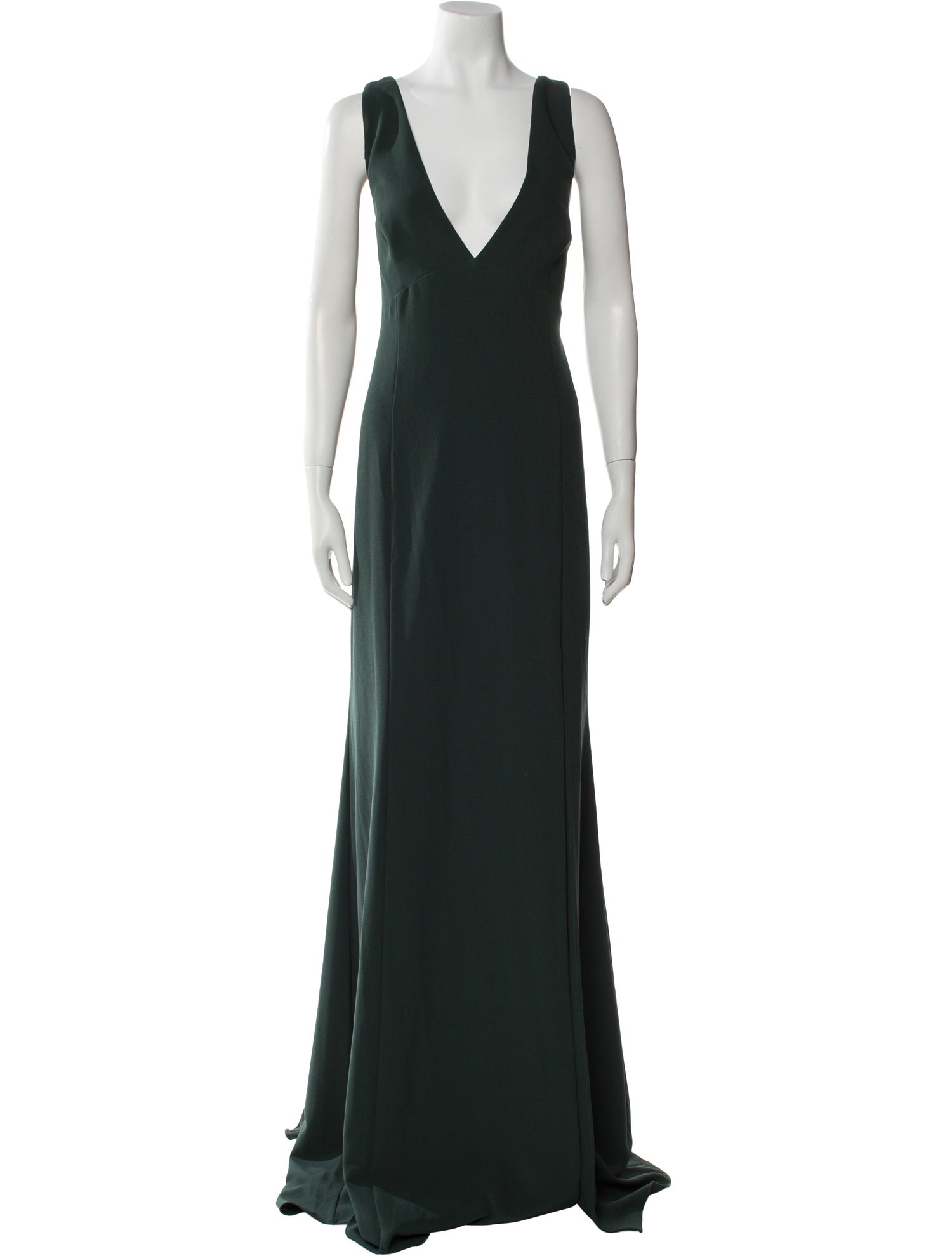 Amsale V-Neck Long Dress