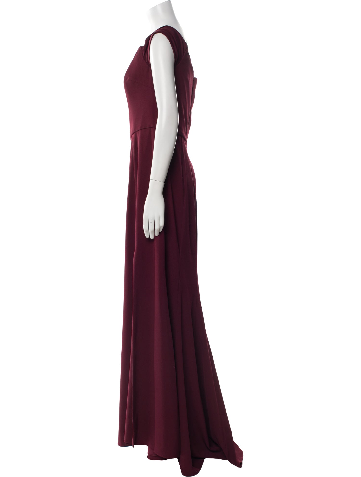 Amsale Square Neckline Long Dress