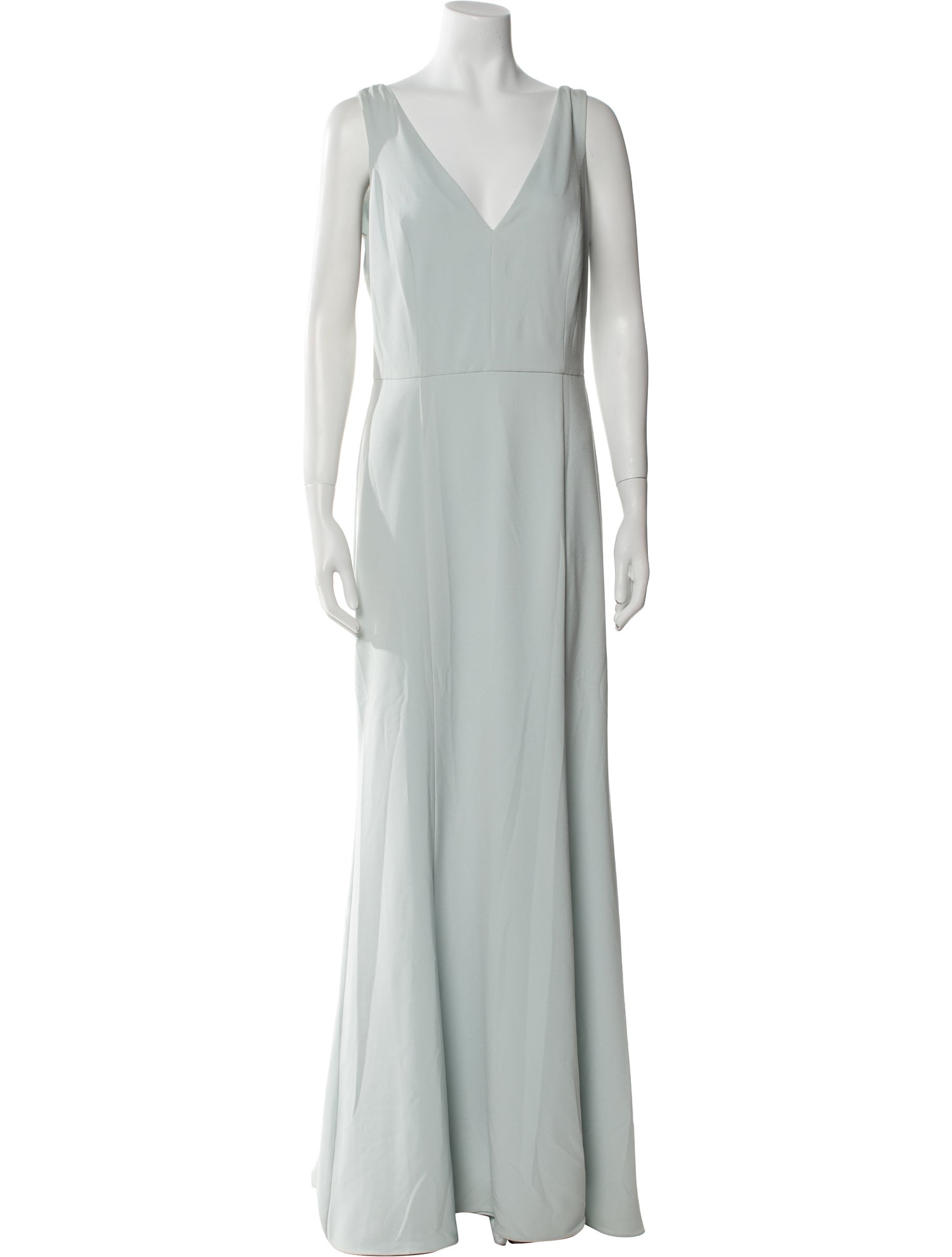 Amsale V-Neck Long Dress