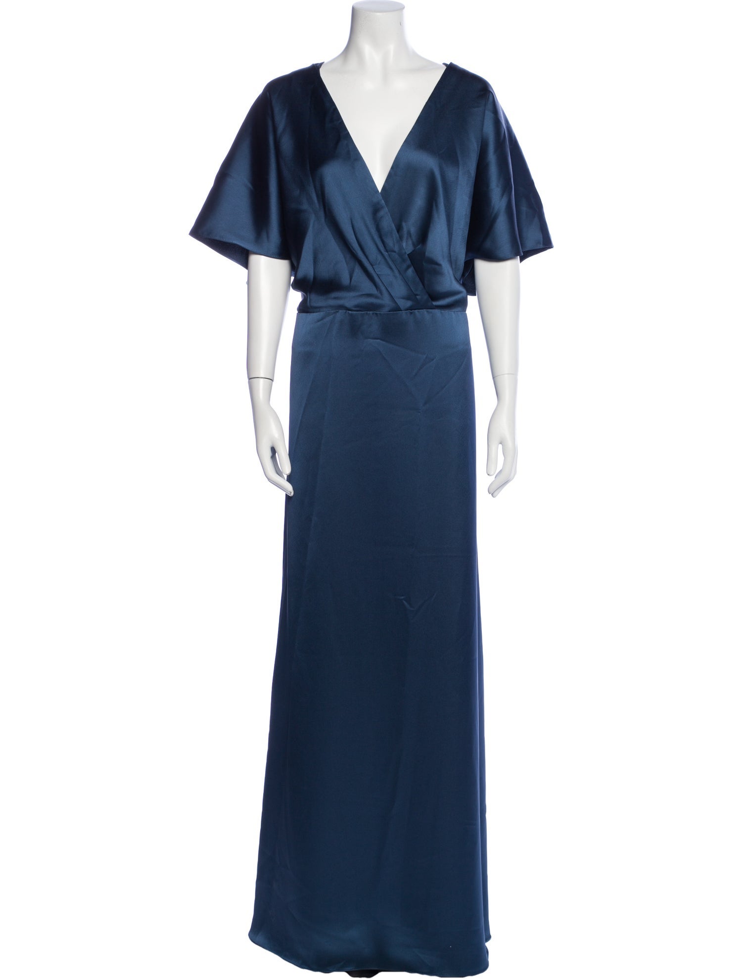 Amsale V-Neck Long Dress