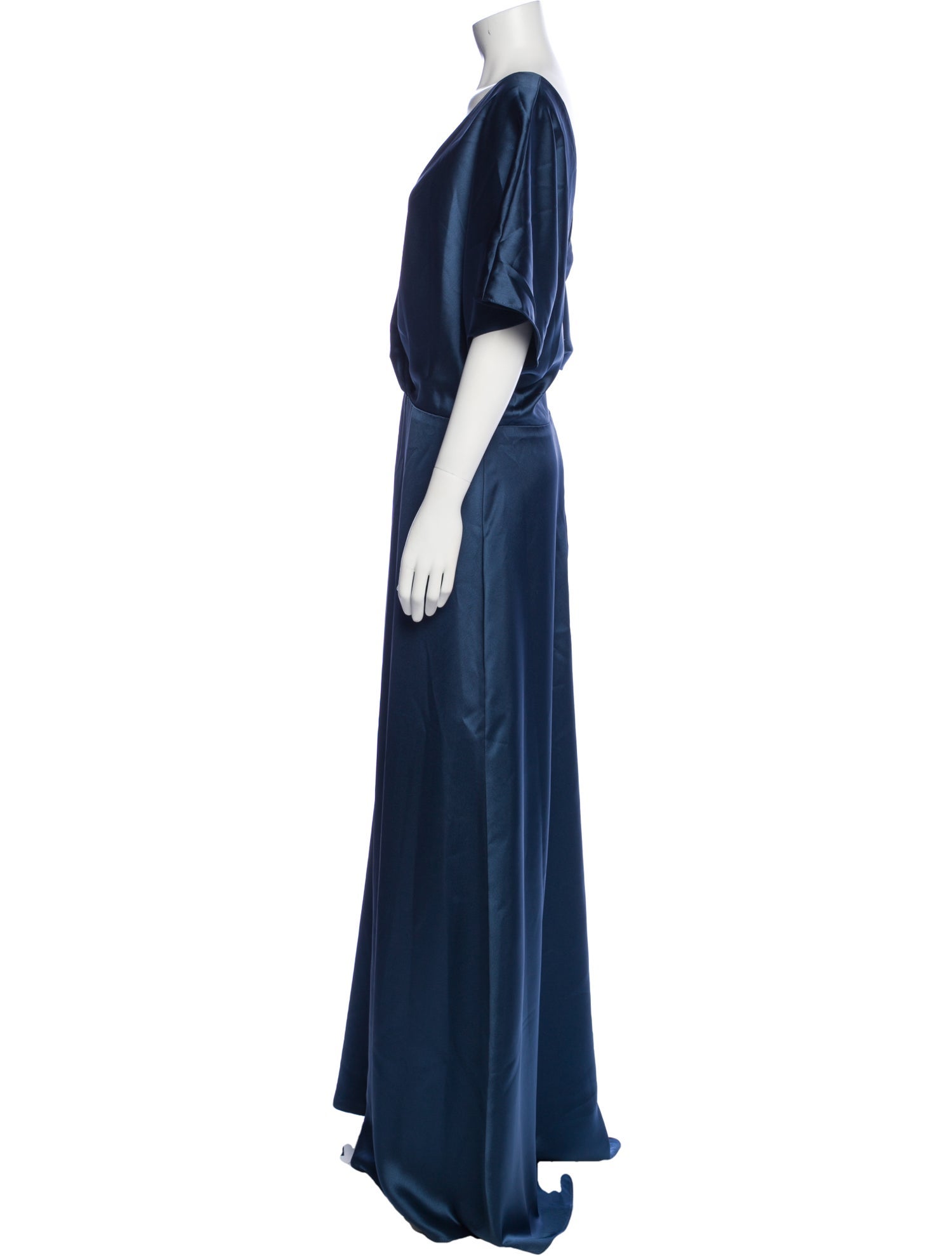 Amsale V-Neck Long Dress