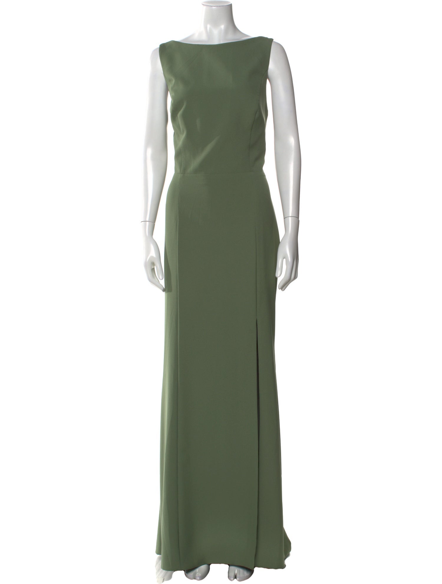 Amsale Bateau Neckline Long Dress