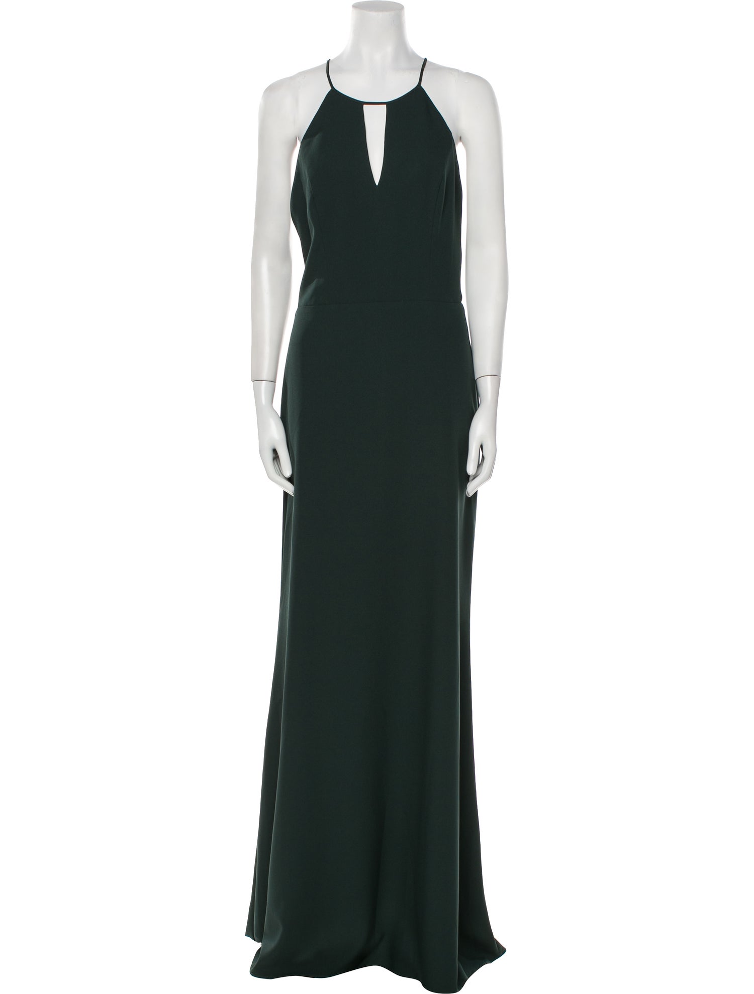 Amsale Scoop Neck Long Dress
