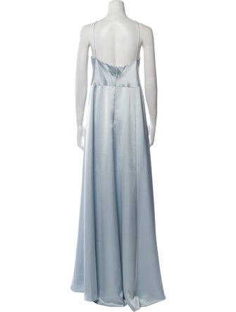 Amsale Cowl Neck Long Dress