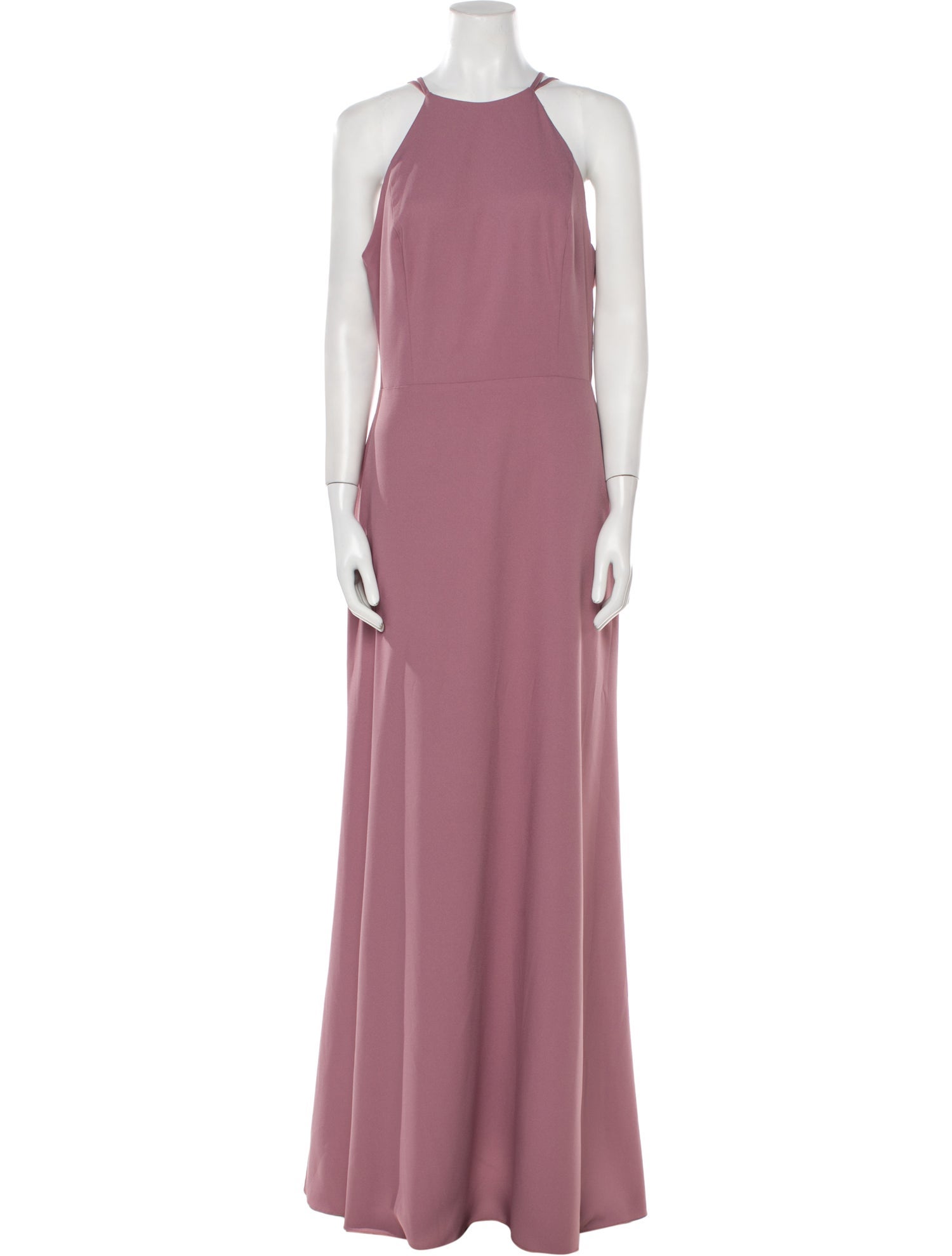 Amsale Crew Neck Long Dress