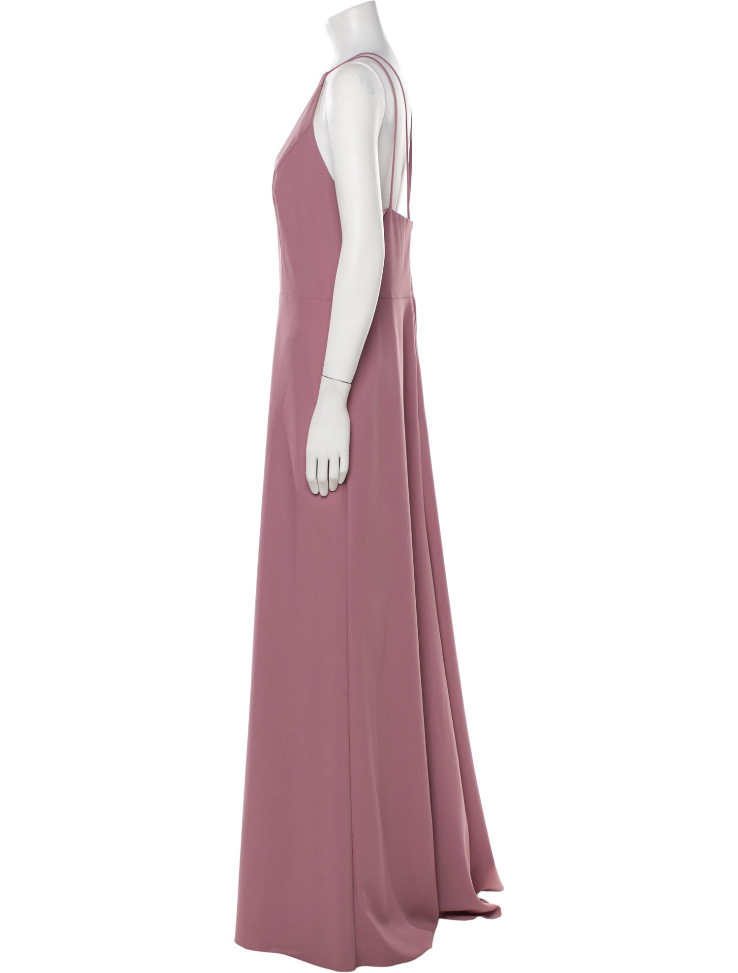 Amsale Crew Neck Long Dress