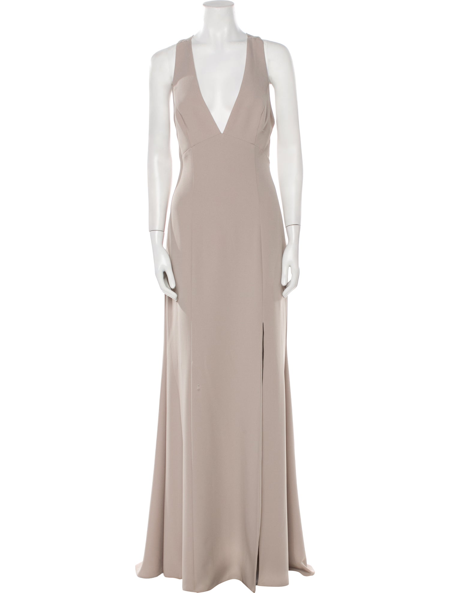Amsale V-Neck Long Dress