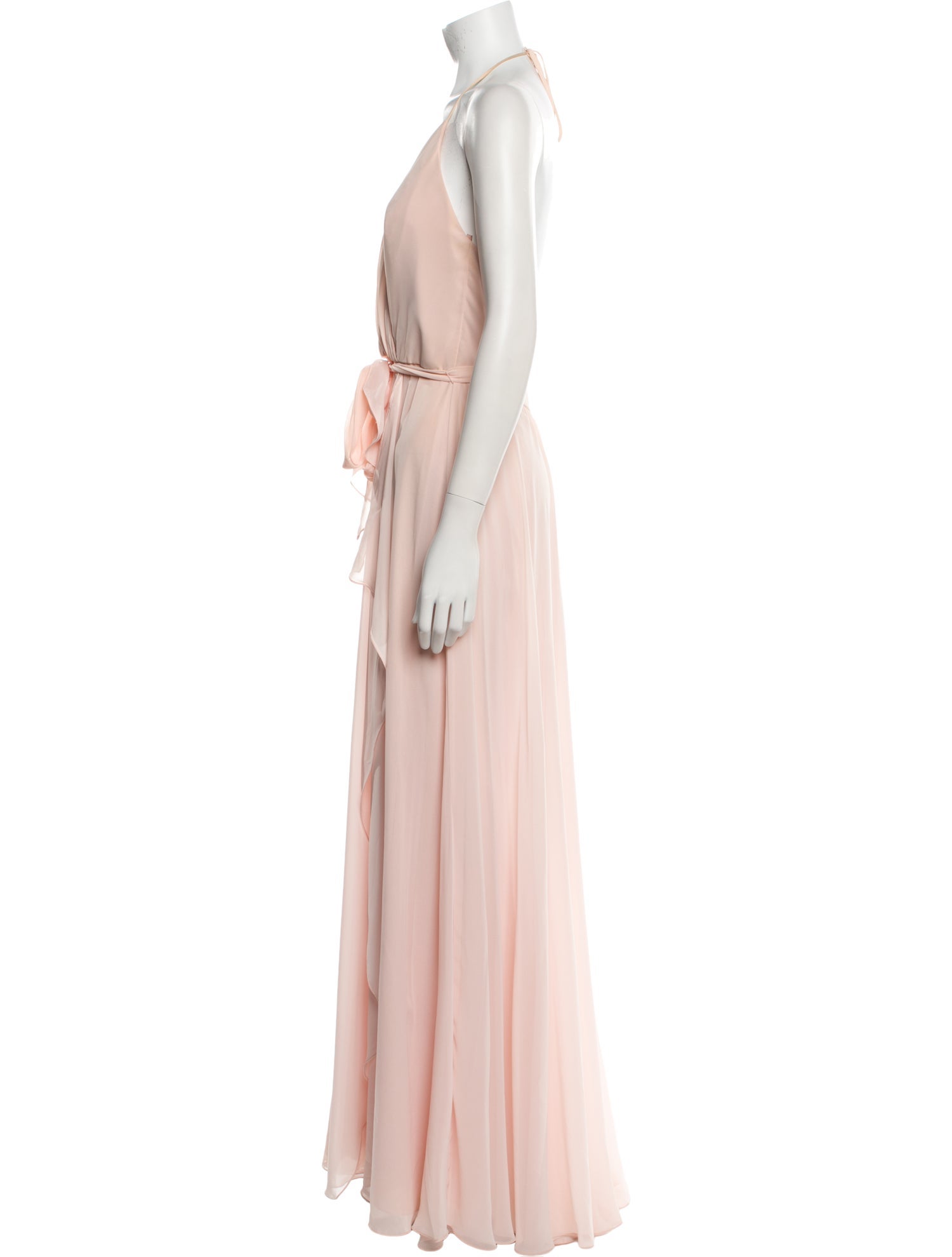 Amsale Halterneck Long Dress