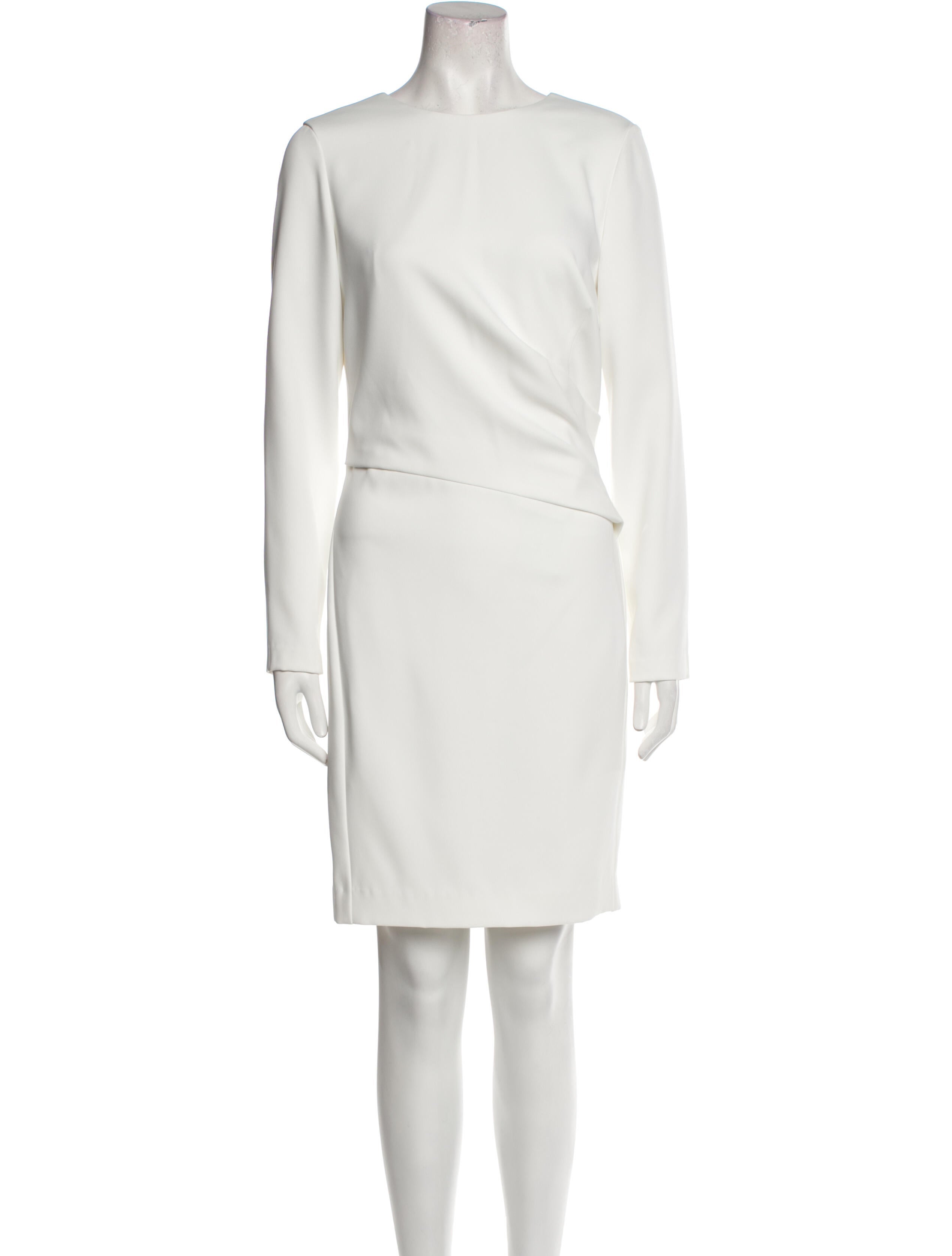 Amsale Bateau Neckline Knee-Length Dress